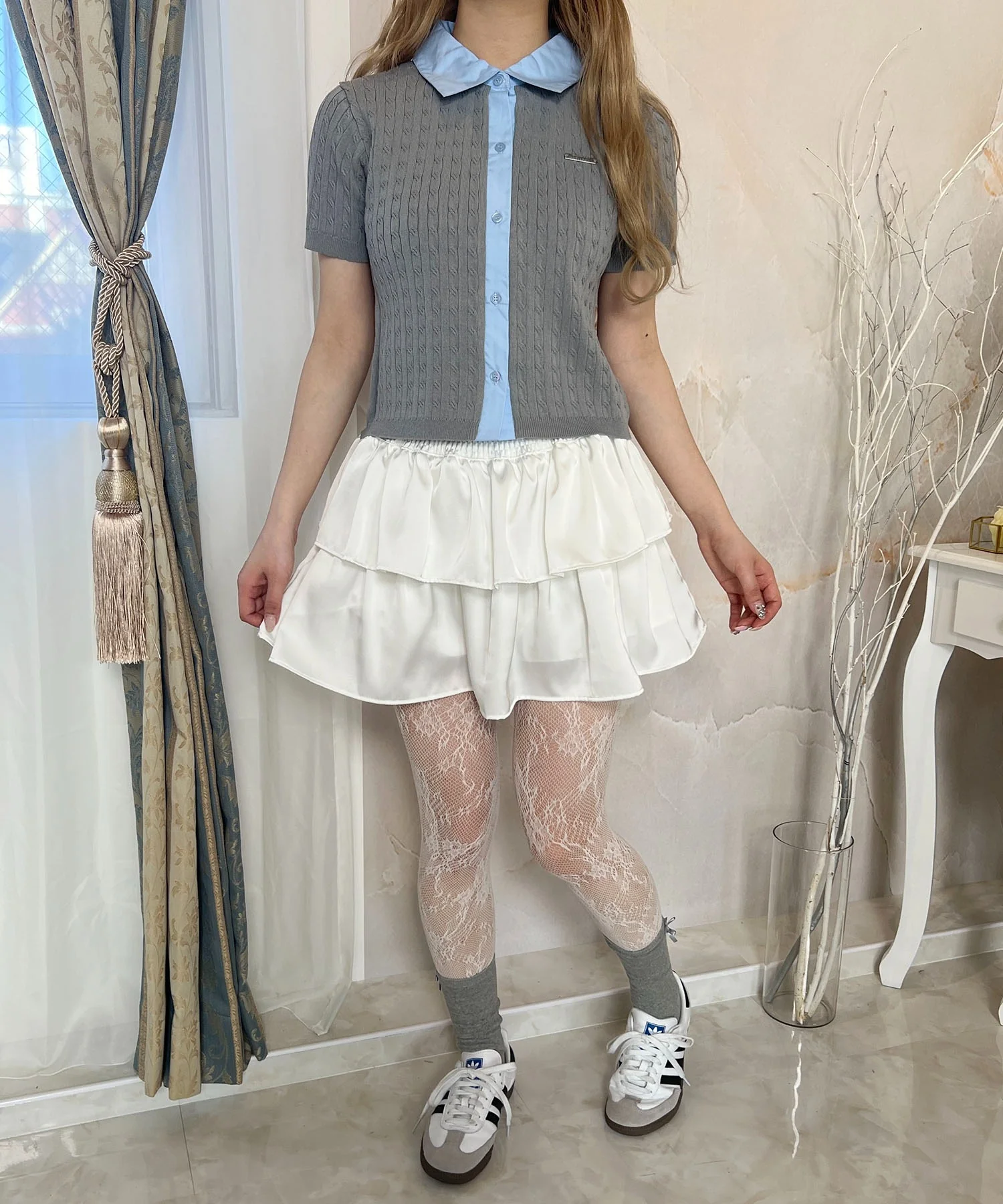 シャツドッキング半袖ニット - Image 11