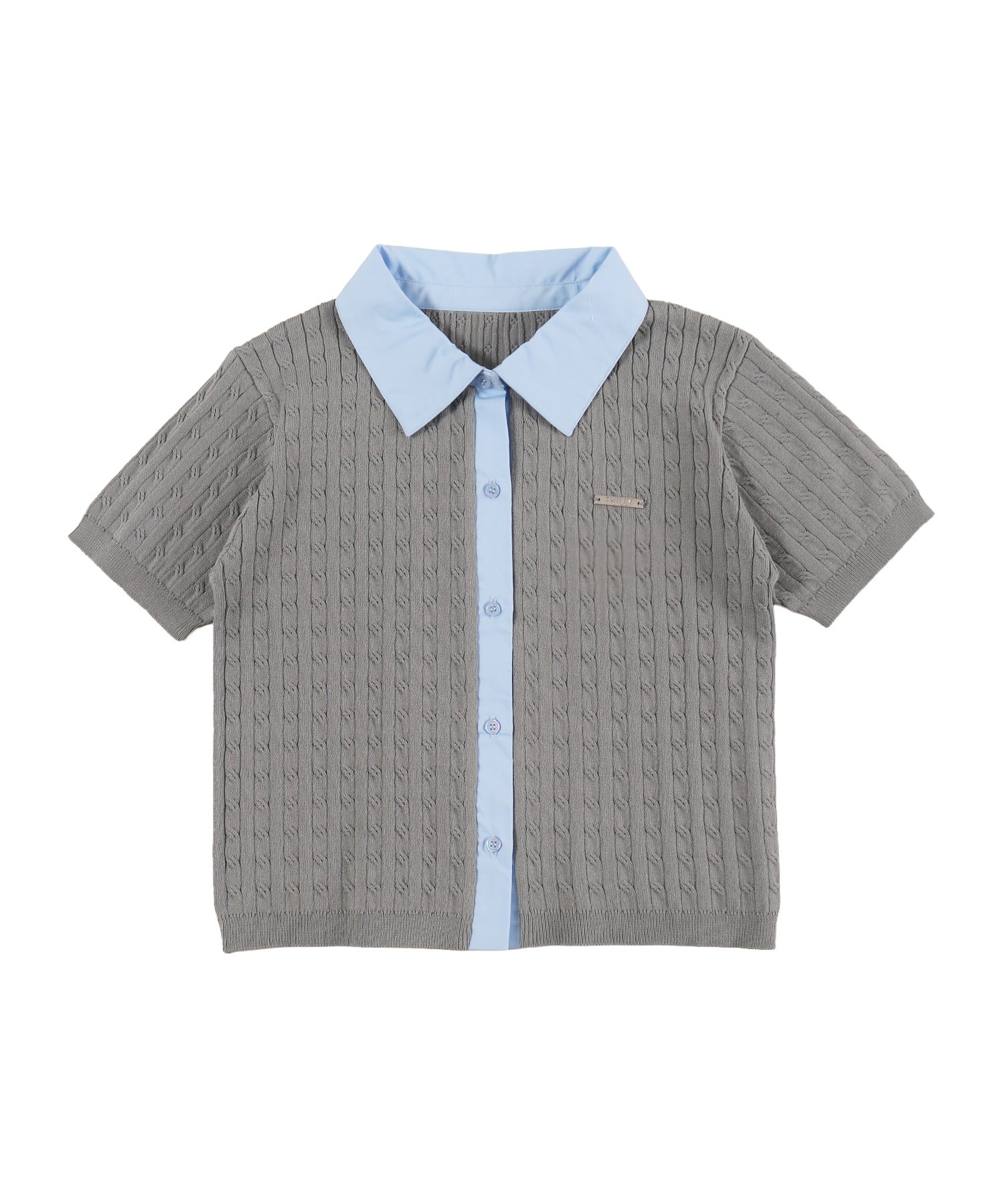 シャツドッキング半袖ニット - Image 12