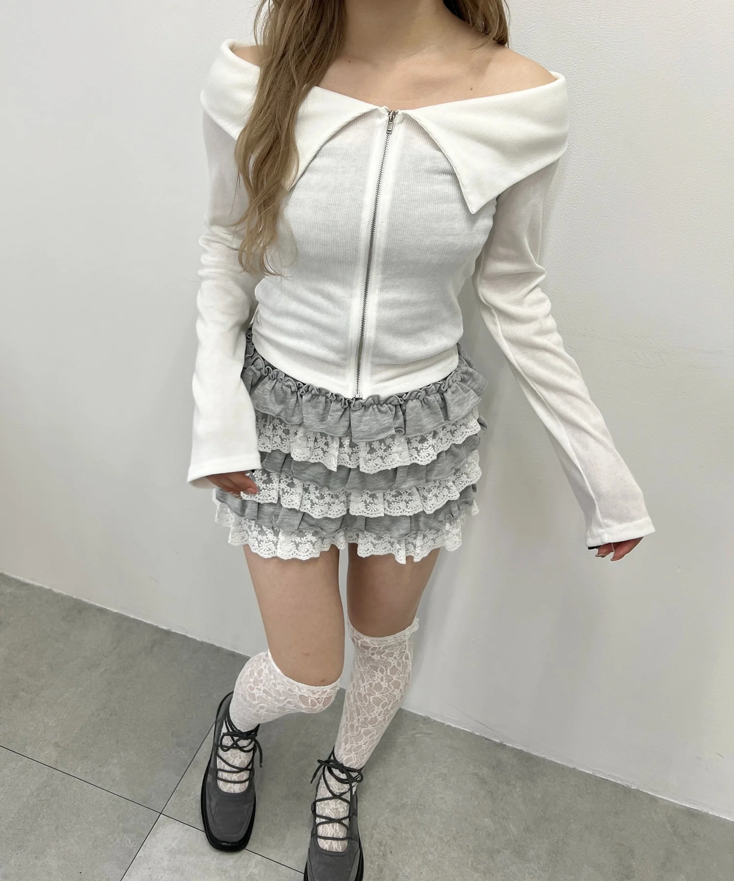 オフショルジップトップス - Image 5