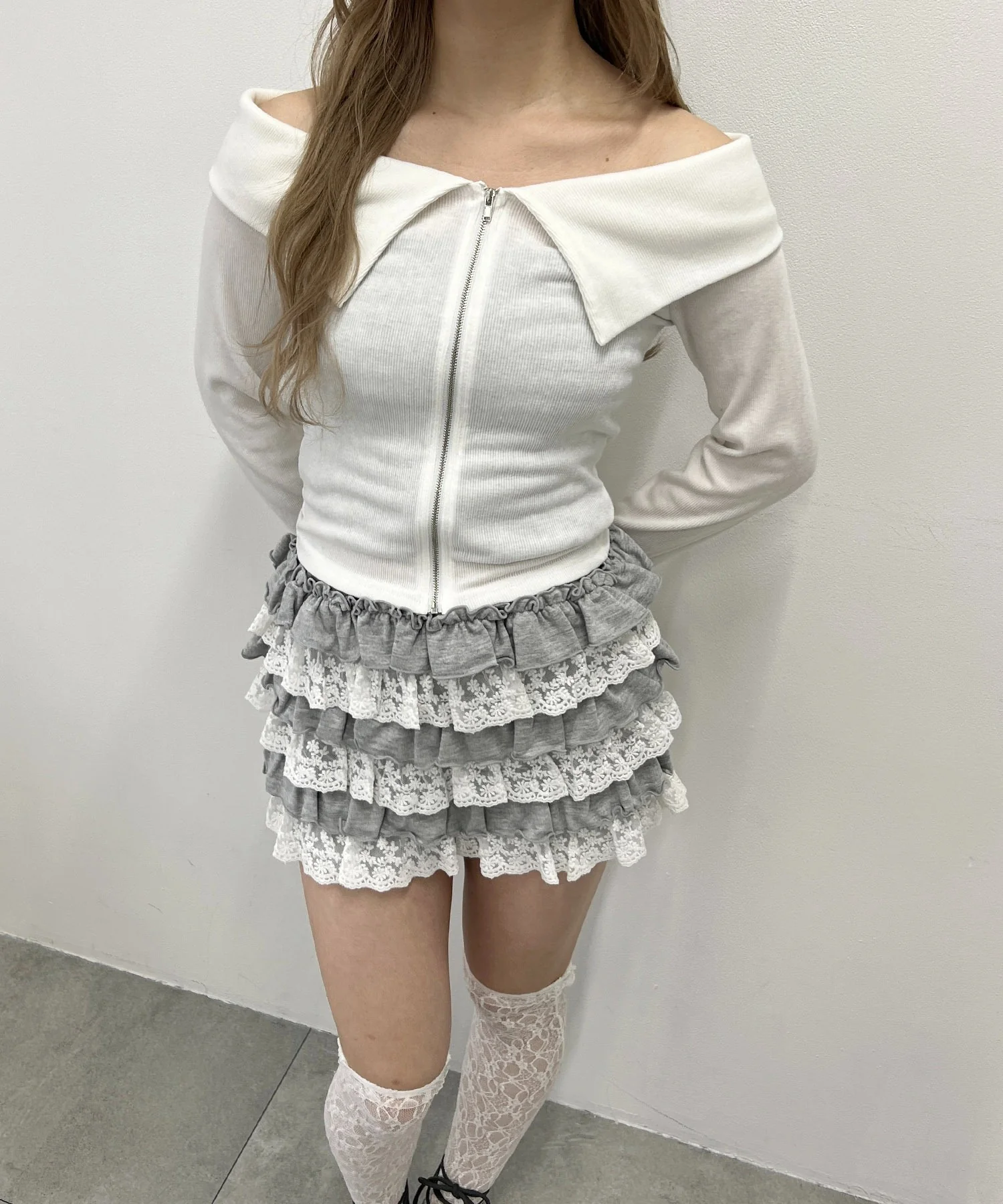 オフショルジップトップス - Image 6