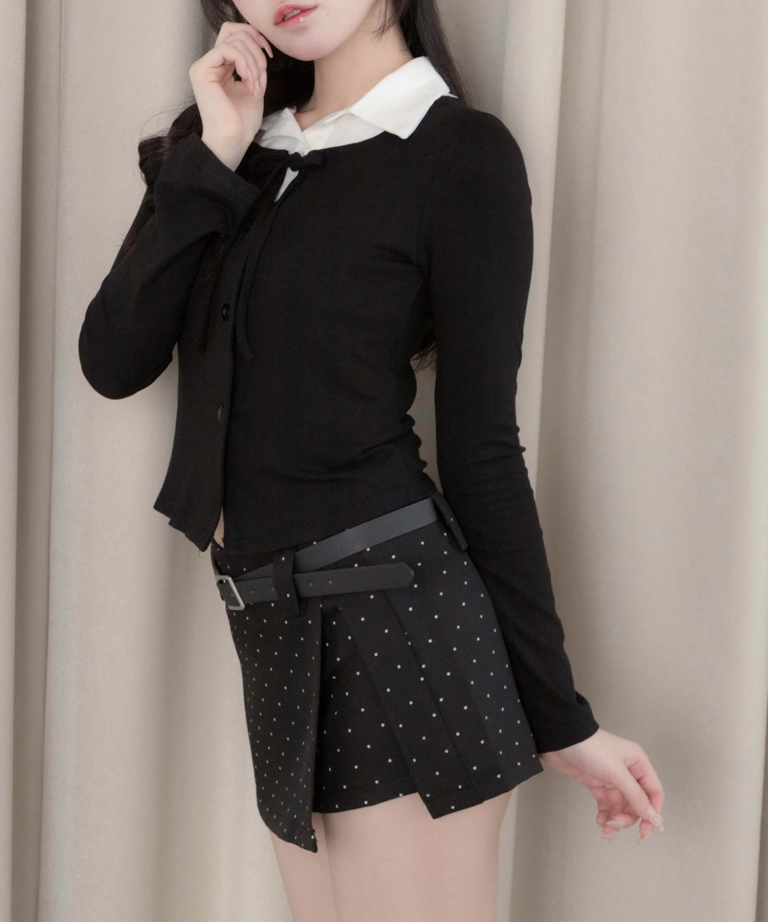 襟付きレイヤードトップス - Image 8