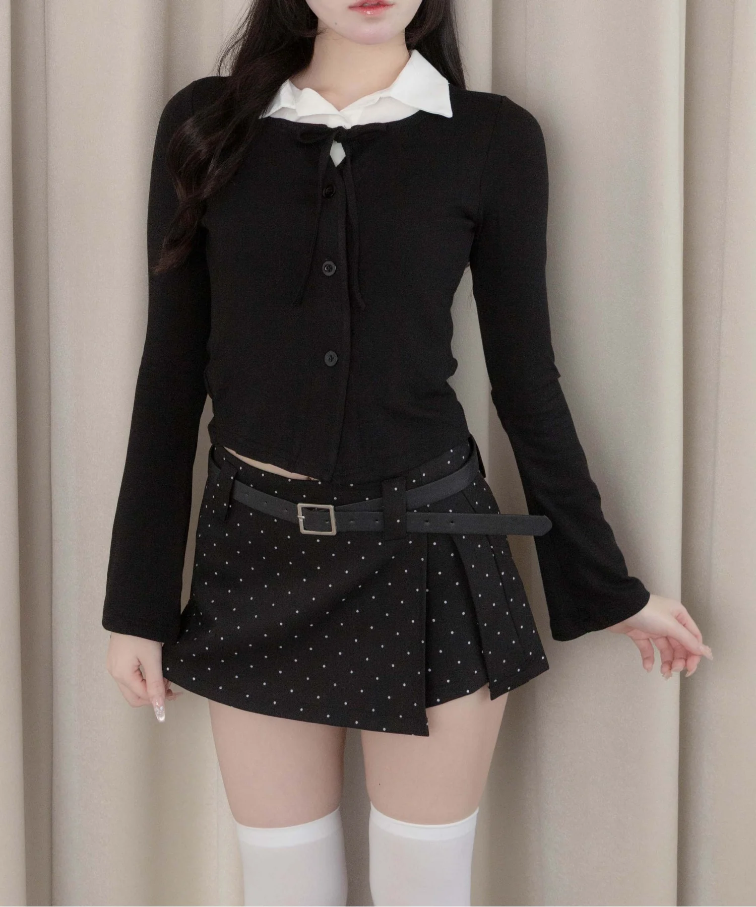 襟付きレイヤードトップス - Image 9