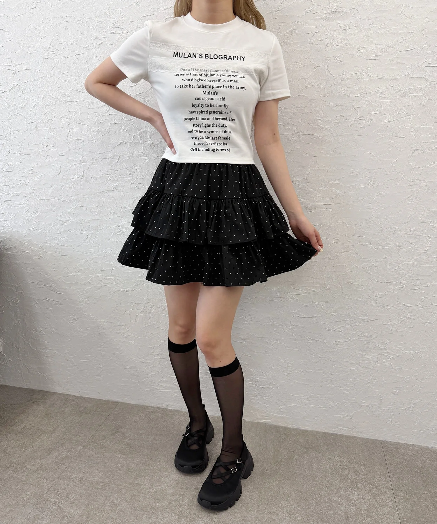 レースデザインチビTシャツ - Image 7
