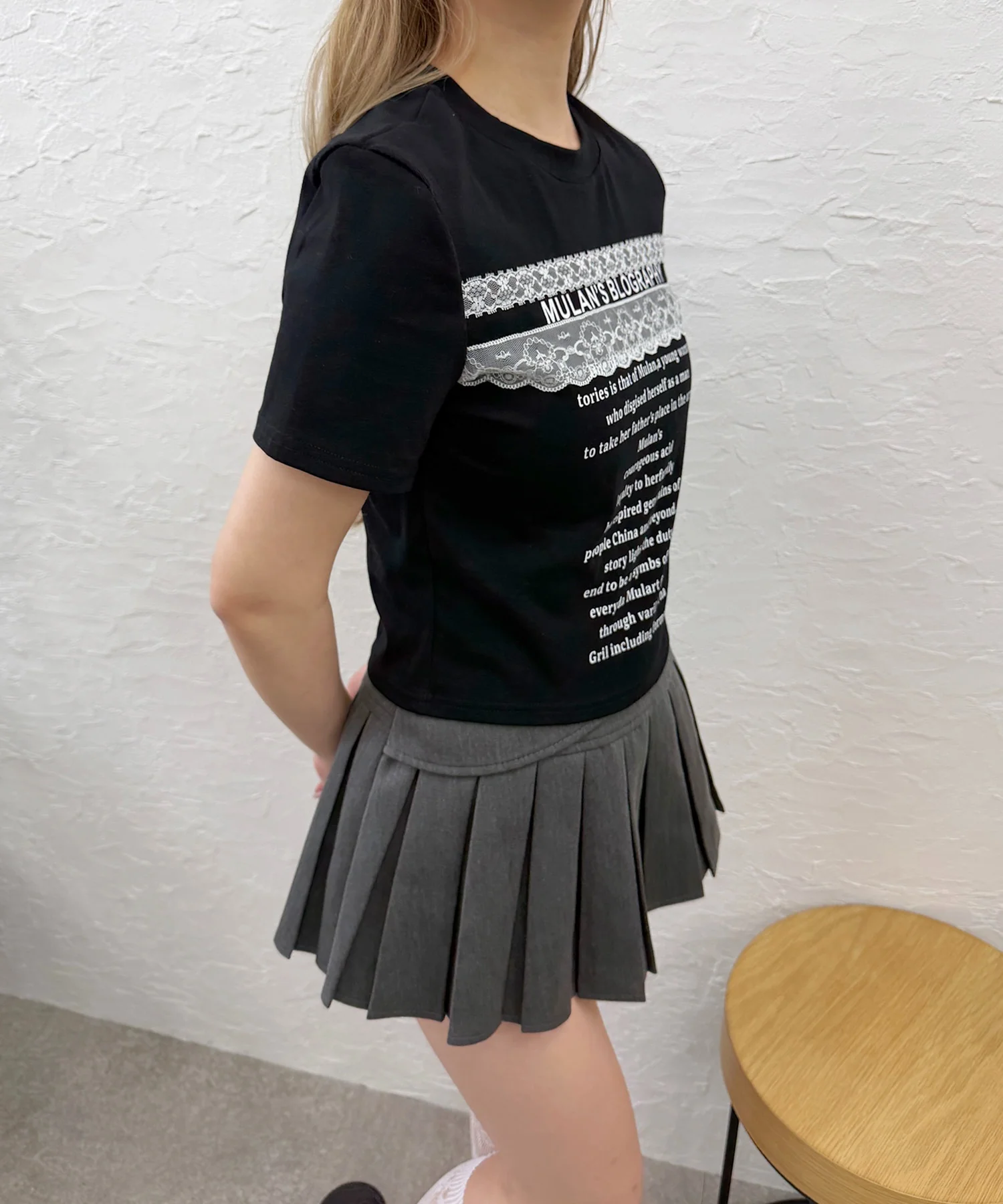 レースデザインチビTシャツ - Image 9