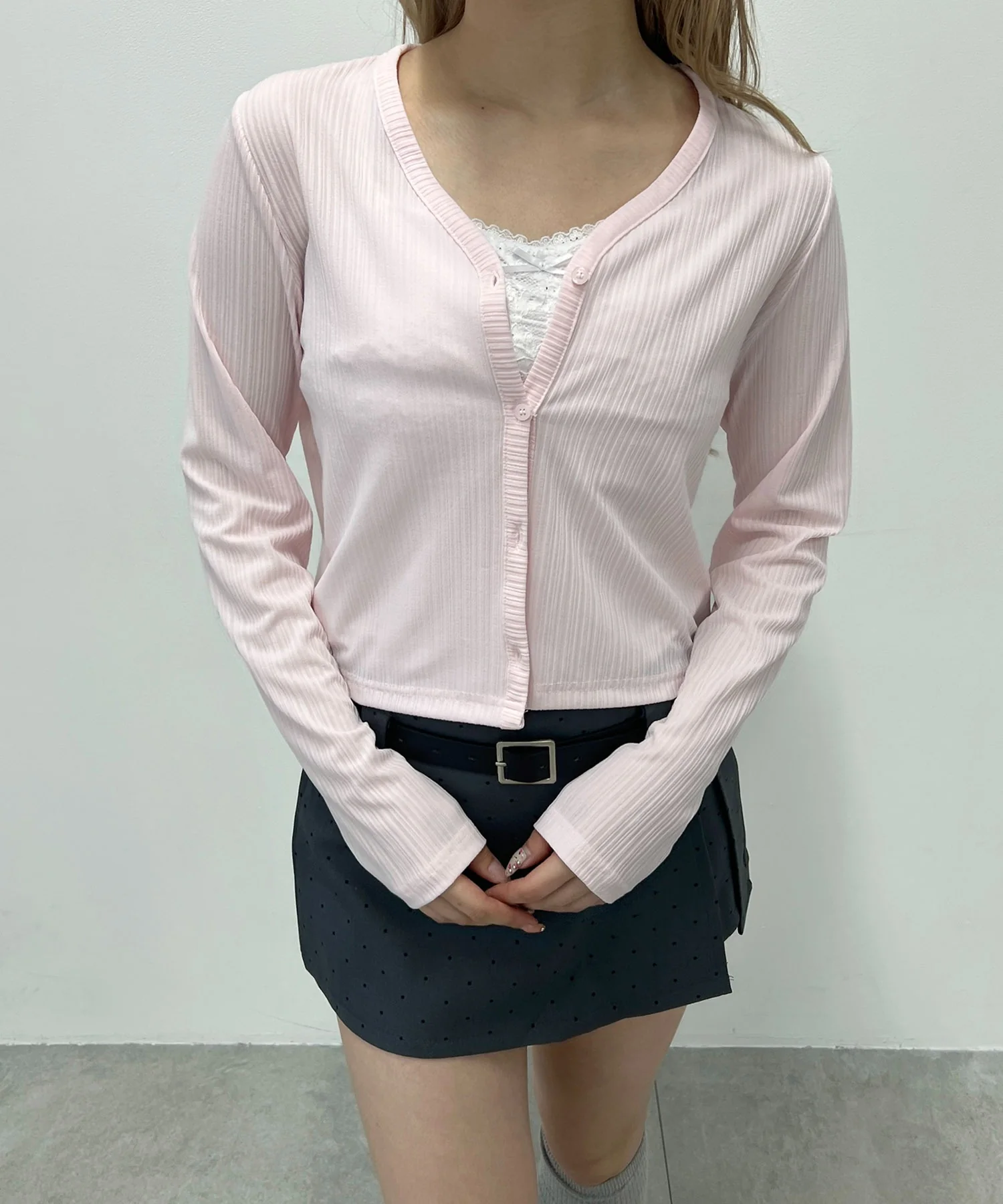 シンプルショートカーディガン - Image 4