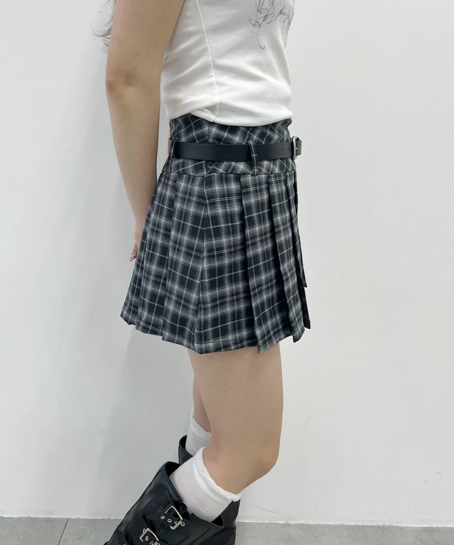ベルトセットチェックミニスカート - Image 6