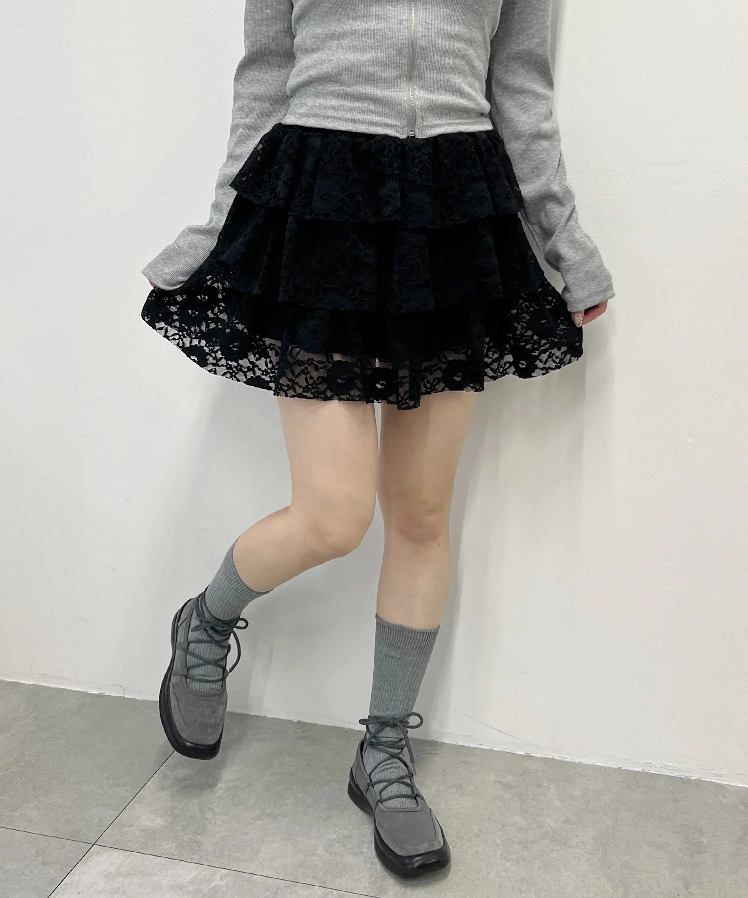 3段レースティアードミニスカート - Image 10