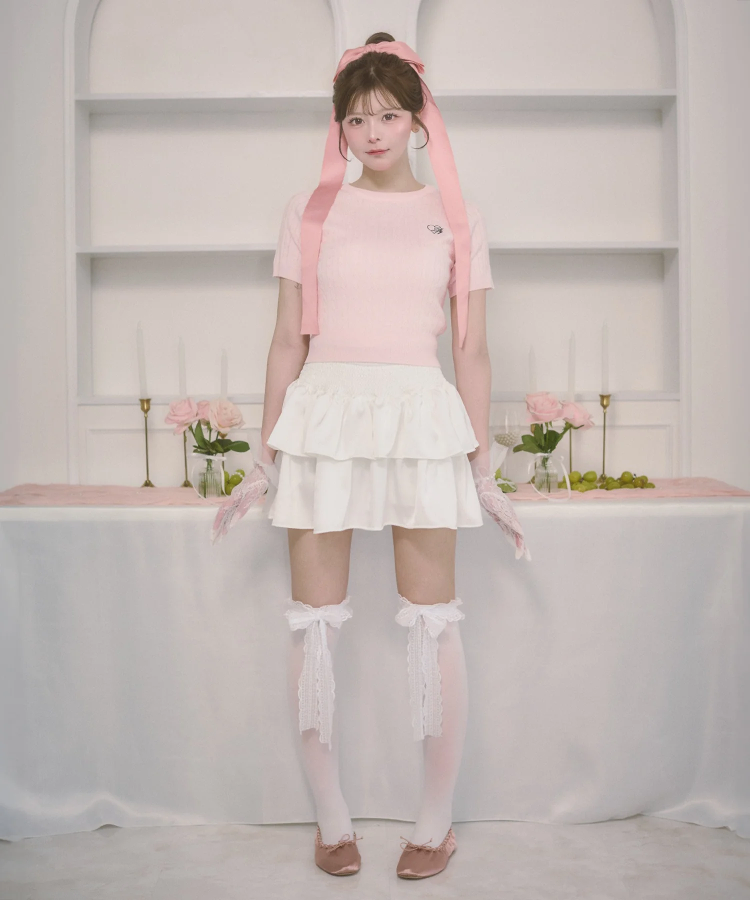 ウエストシャーリングティアードミニスカート - Image 4