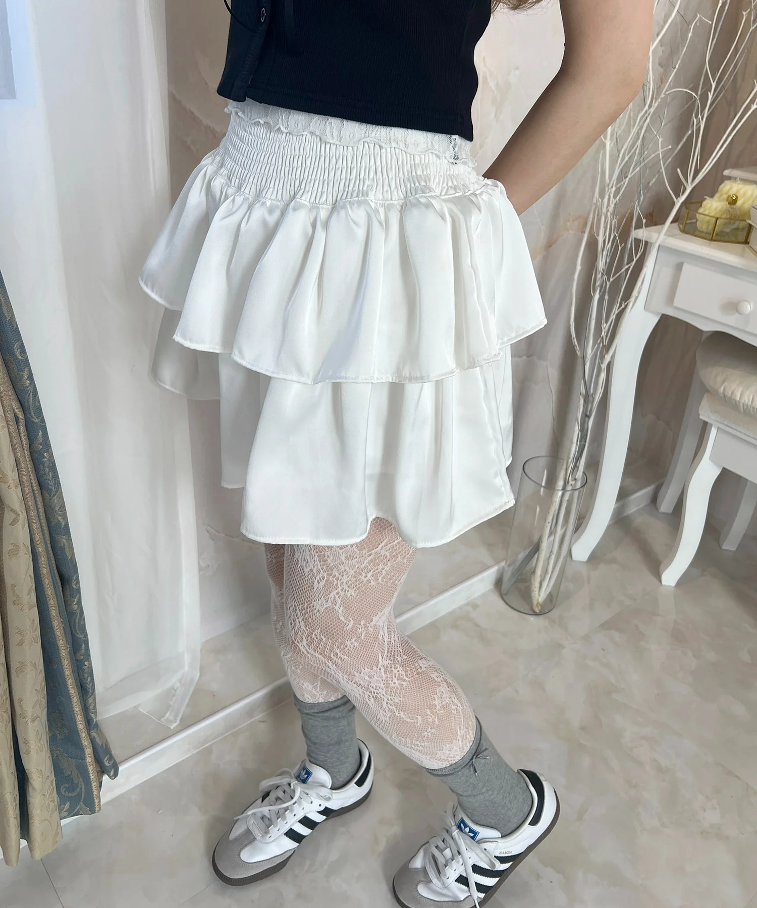 ウエストシャーリングティアードミニスカート - Image 5