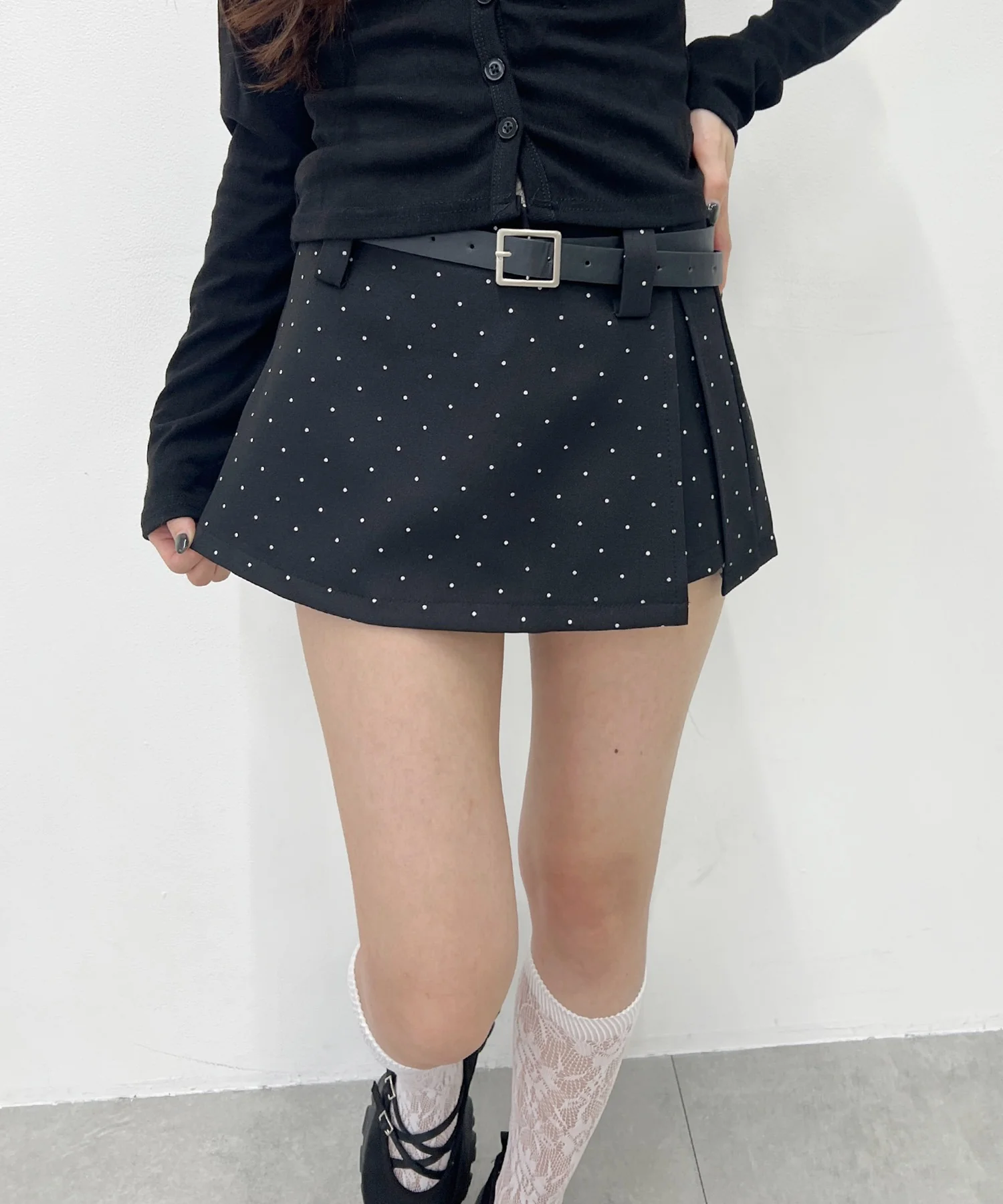 ベルトツキドットスカートパンツ - Image 10