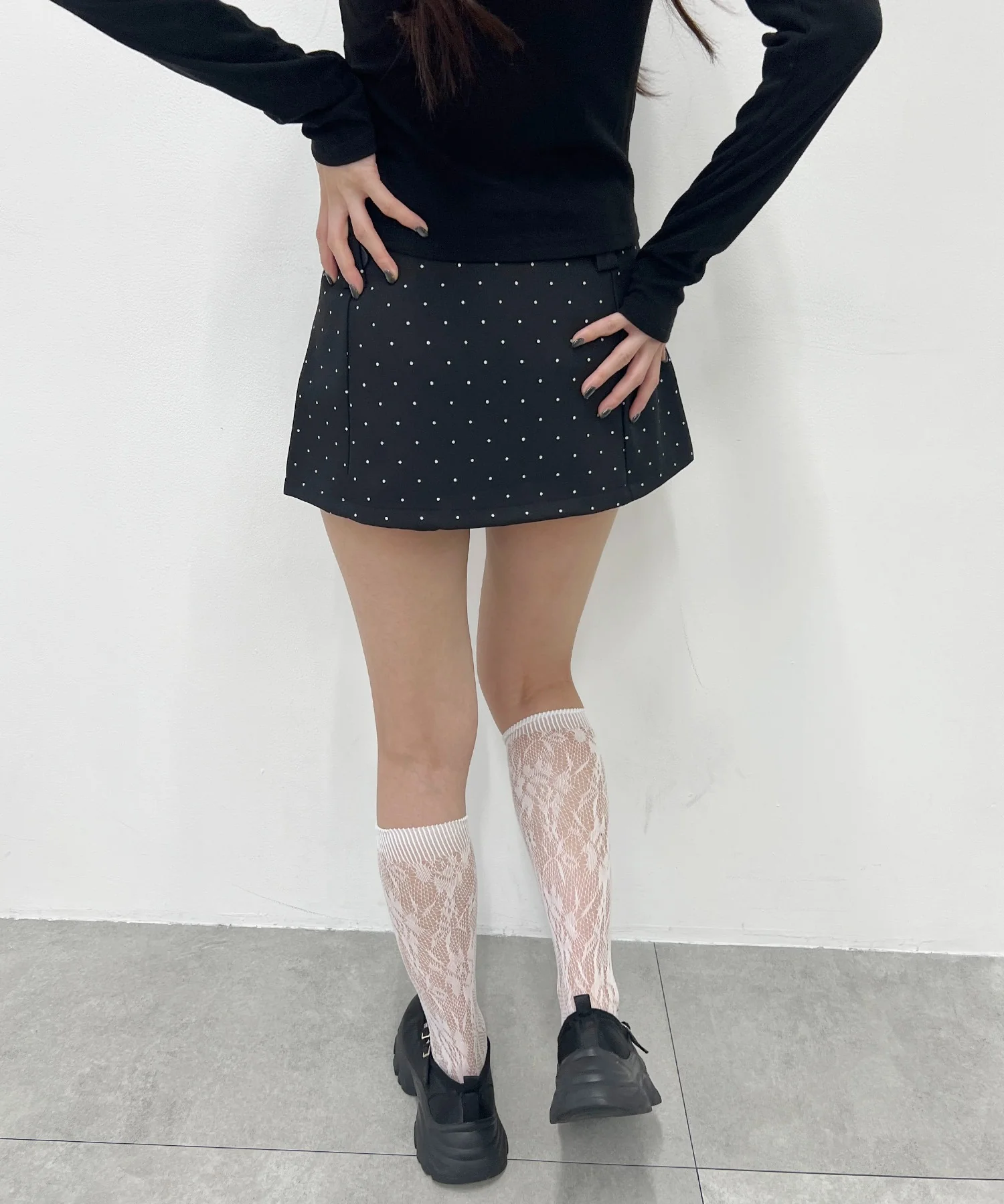 ベルトツキドットスカートパンツ - Image 13