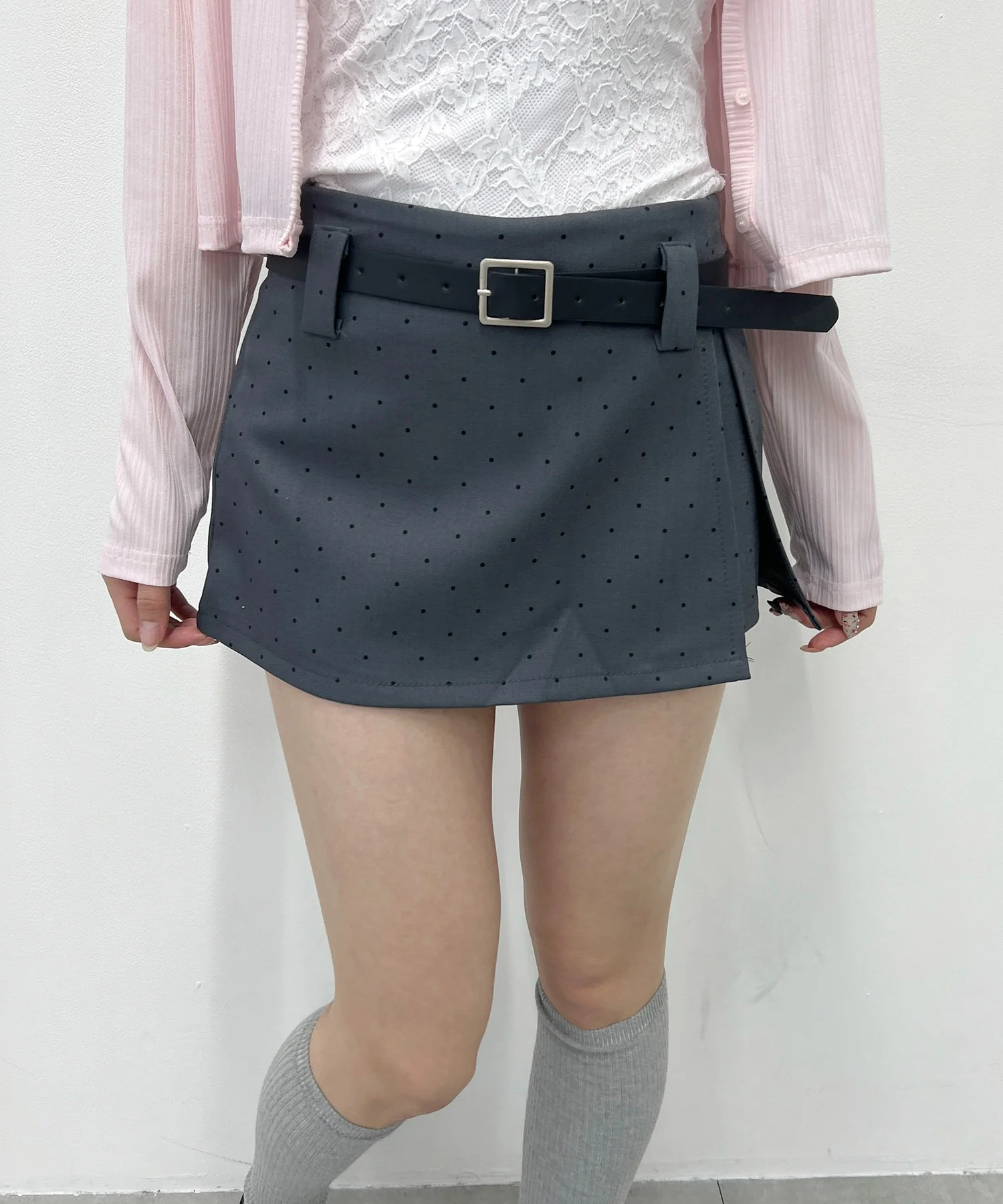 ベルトツキドットスカートパンツ - Image 2