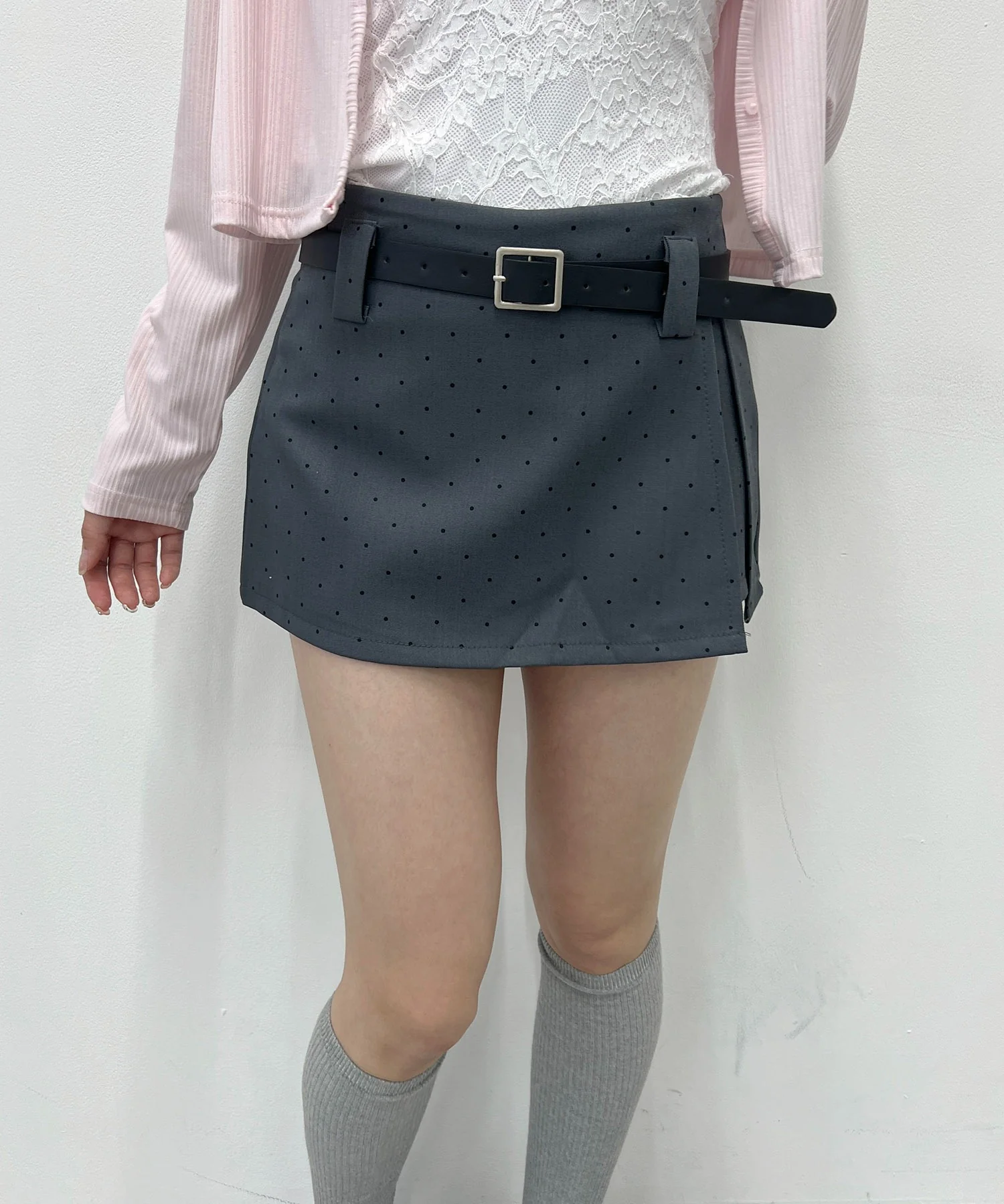 ベルトツキドットスカートパンツ - Image 3