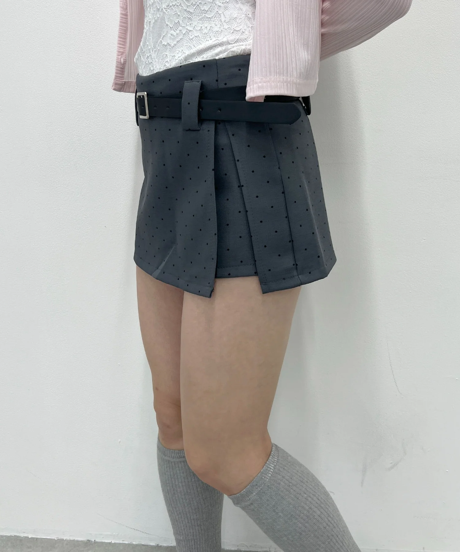 ベルトツキドットスカートパンツ - Image 4