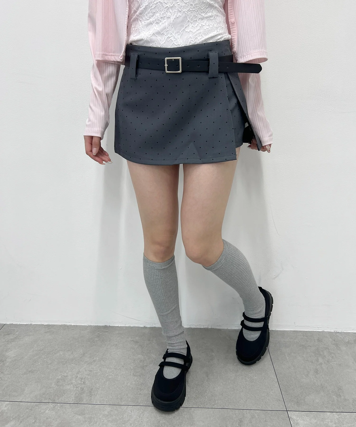 ベルトツキドットスカートパンツ - Image 5