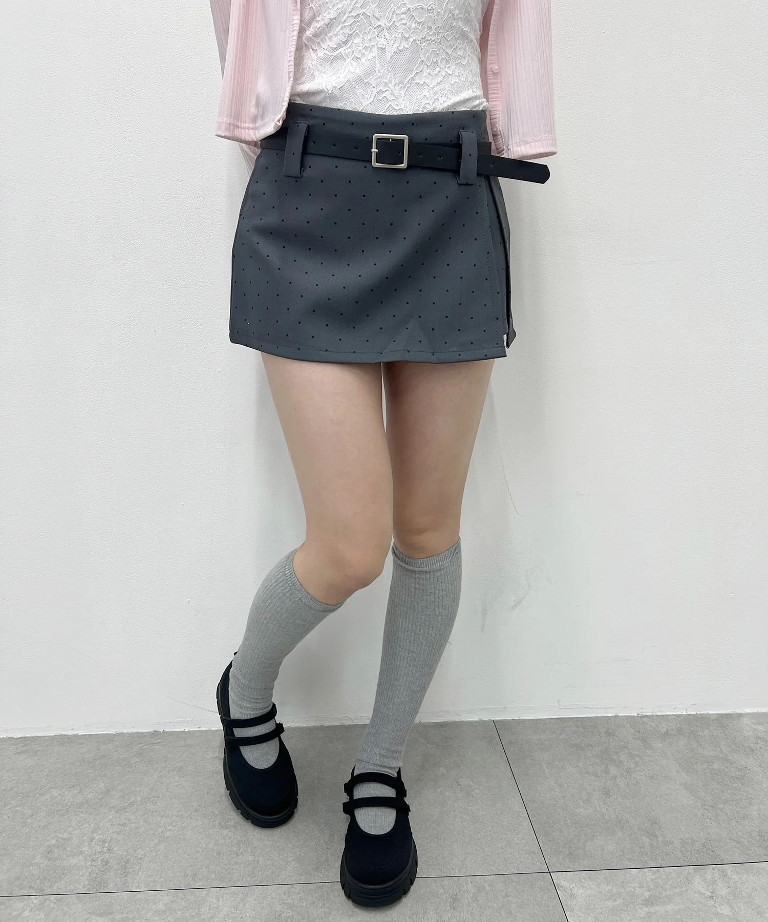 ベルトツキドットスカートパンツ - Image 6