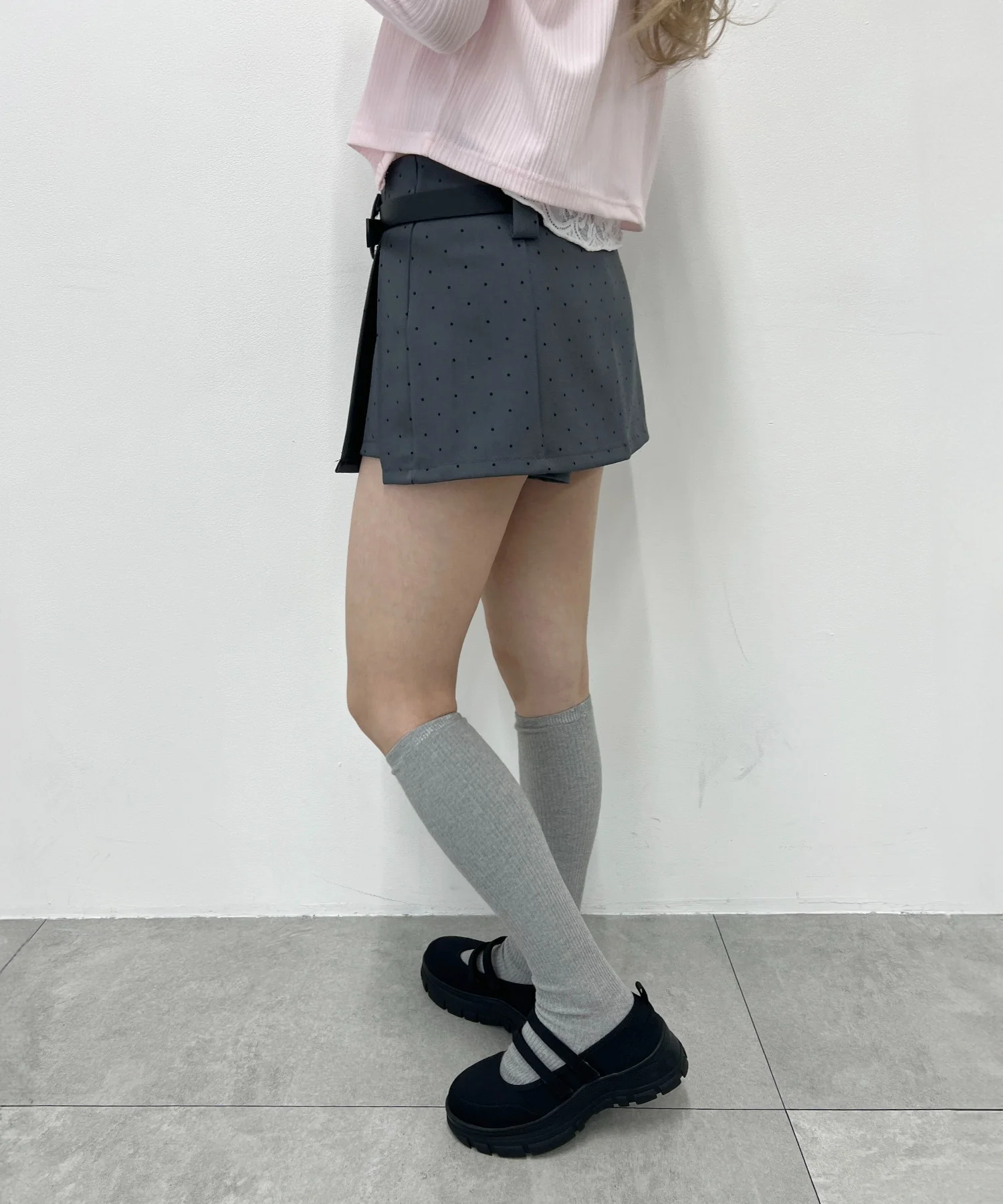 ベルトツキドットスカートパンツ - Image 7