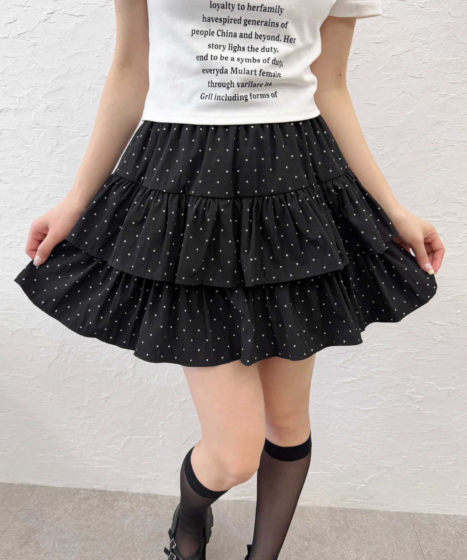 ドット2段フリルミニスカート - Image 15