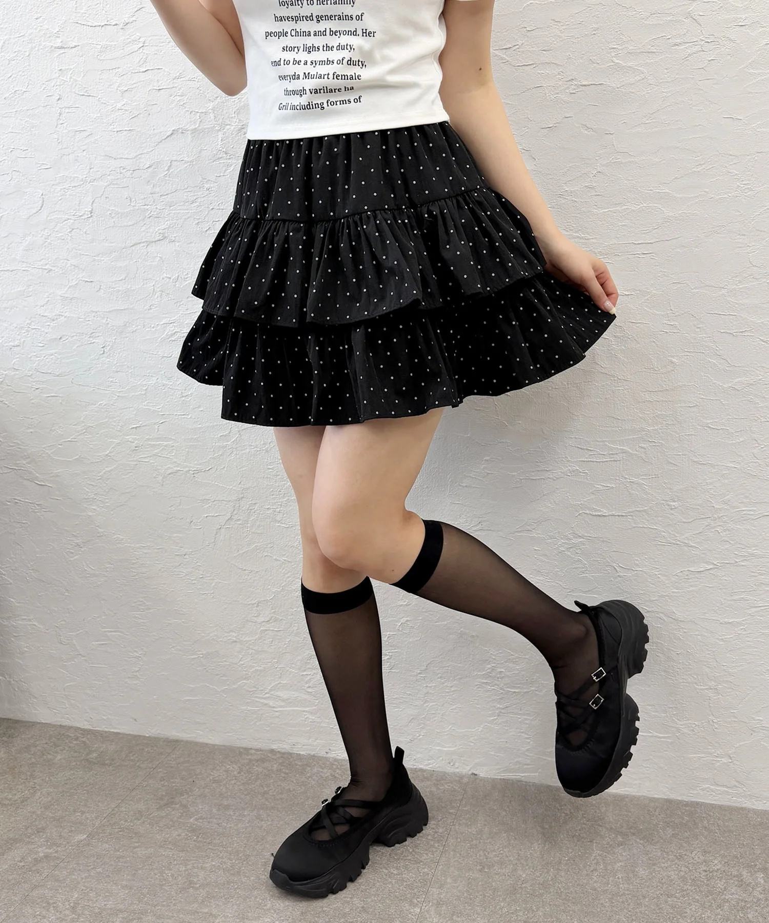 ドット2段フリルミニスカート - Image 16