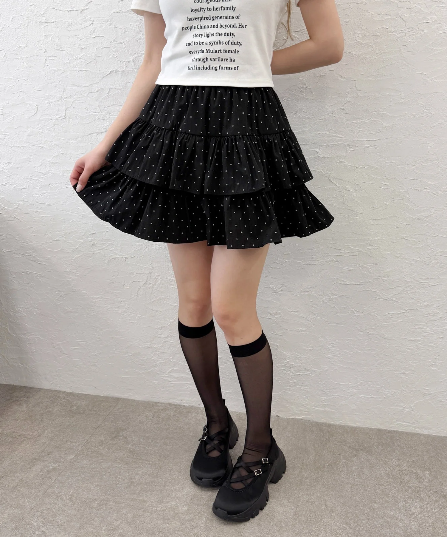 ドット2段フリルミニスカート - Image 17
