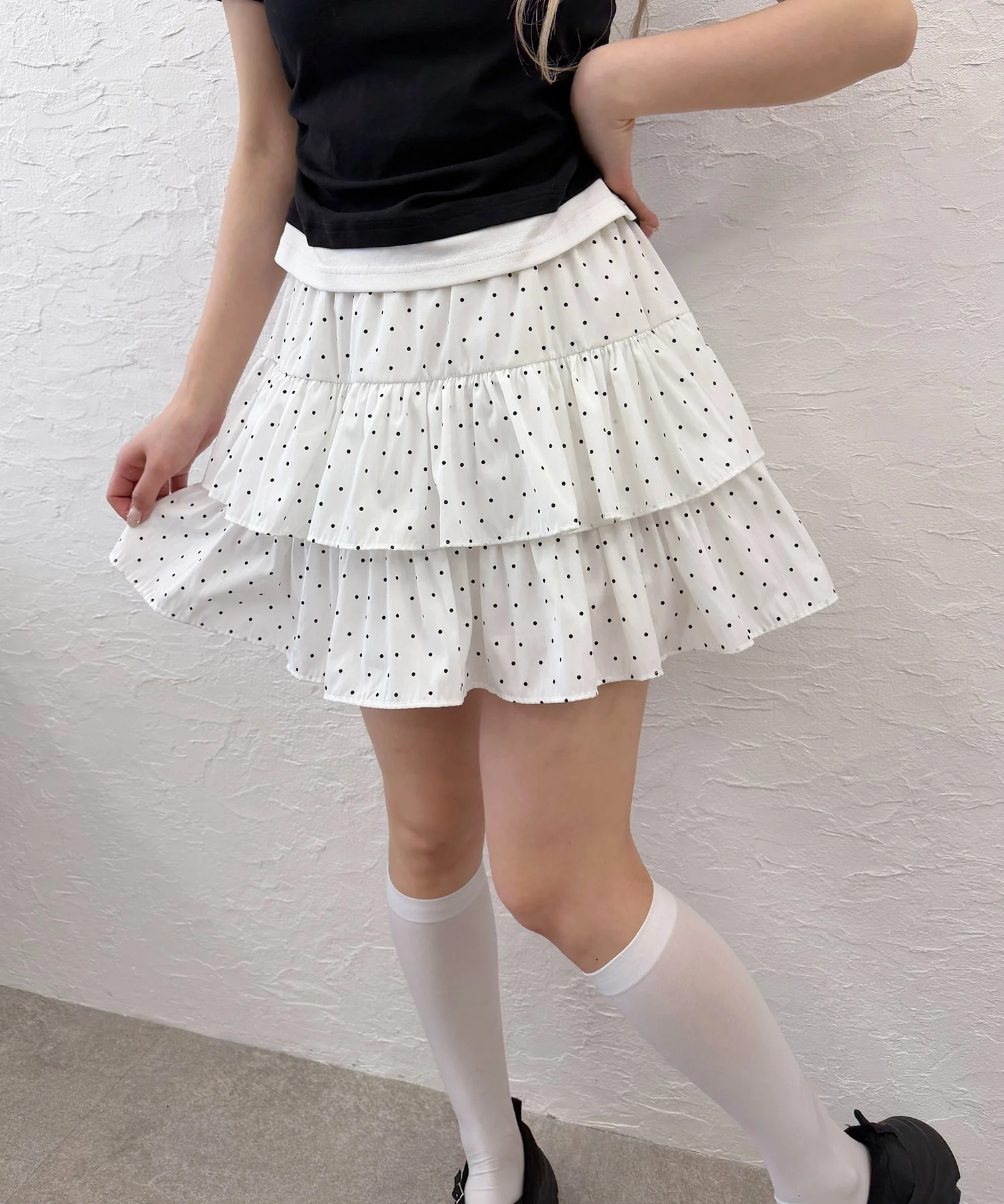 ドット2段フリルミニスカート - Image 3