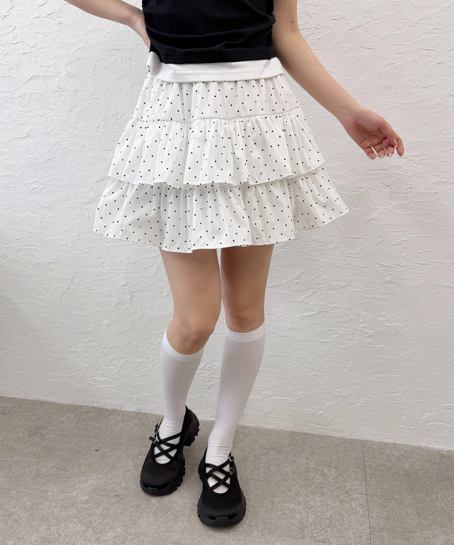 ドット2段フリルミニスカート - Image 4