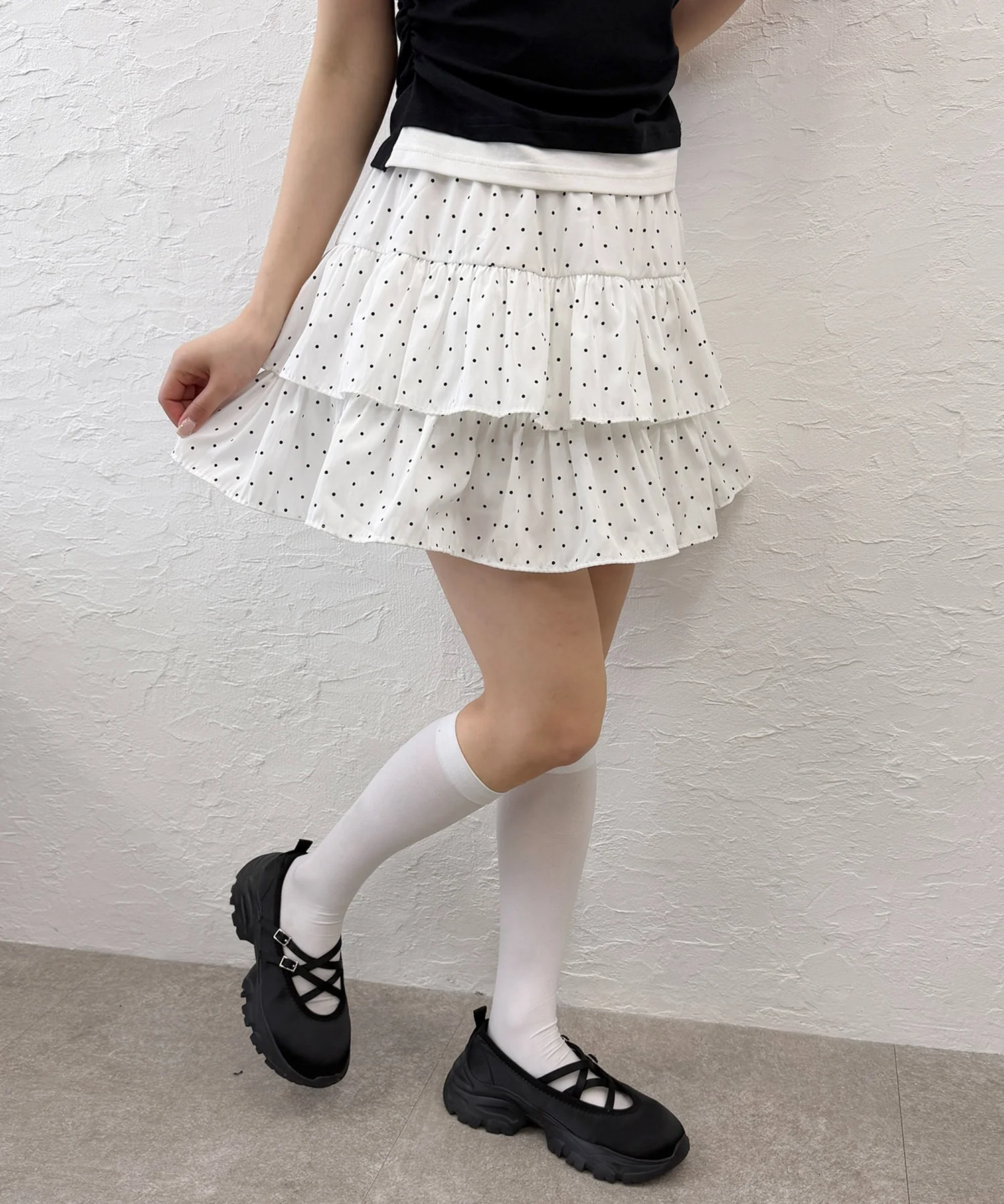 ドット2段フリルミニスカート - Image 5
