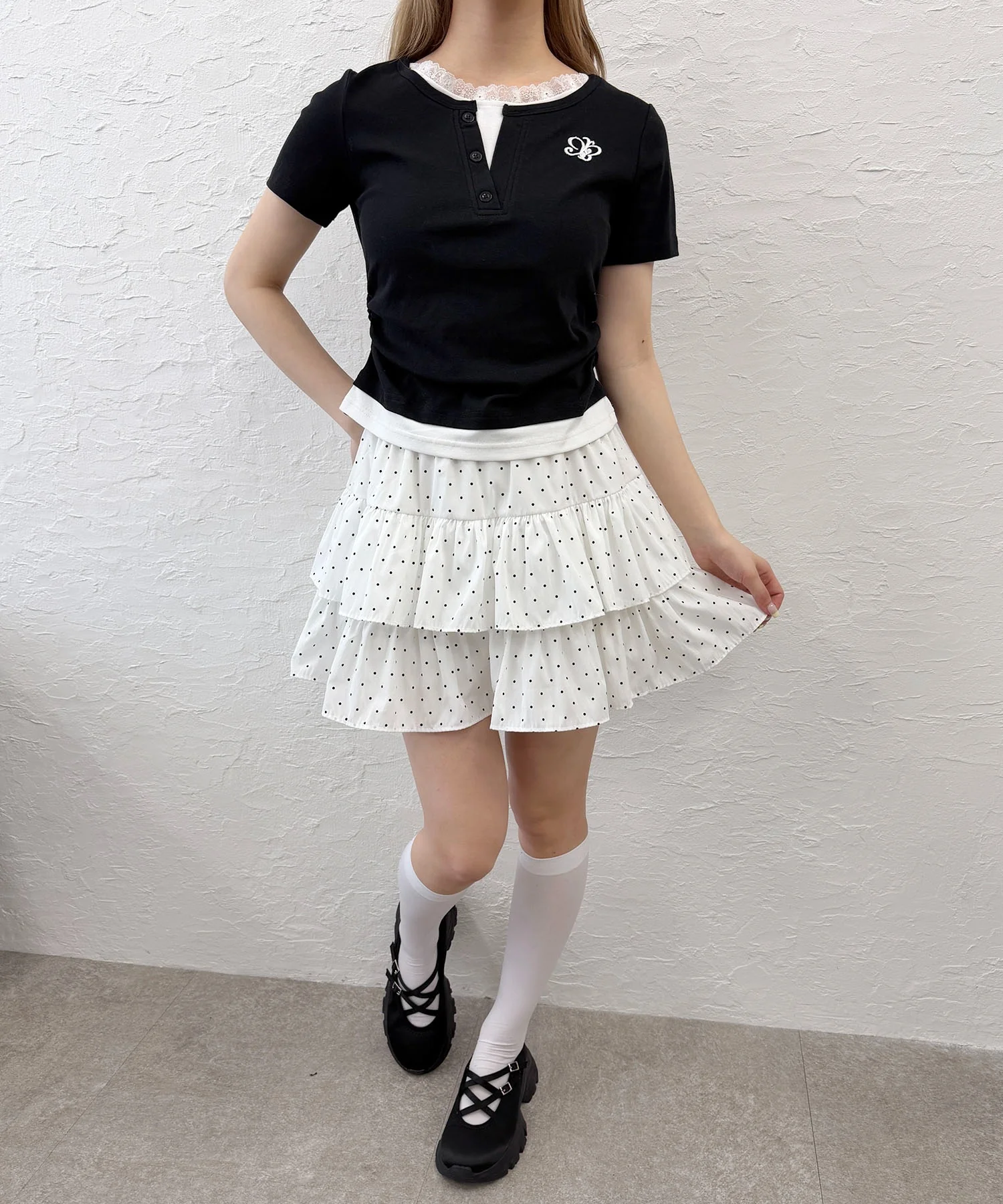 ドット2段フリルミニスカート - Image 8