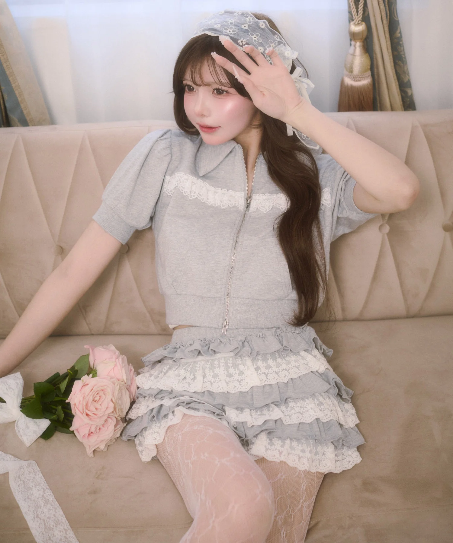 ミニフリルスウェットショートパンツ - Image 4