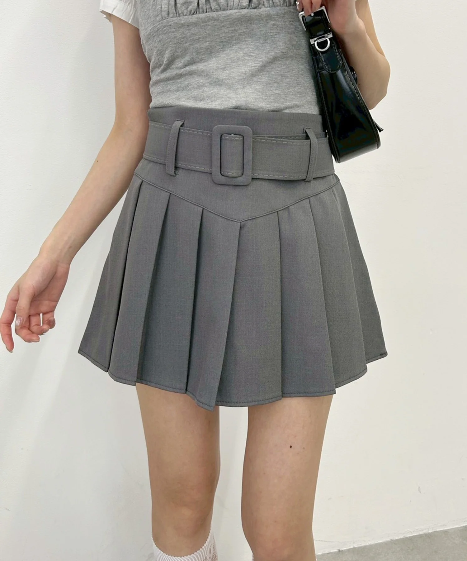 ベルトセットプリーツスカート - Image 3