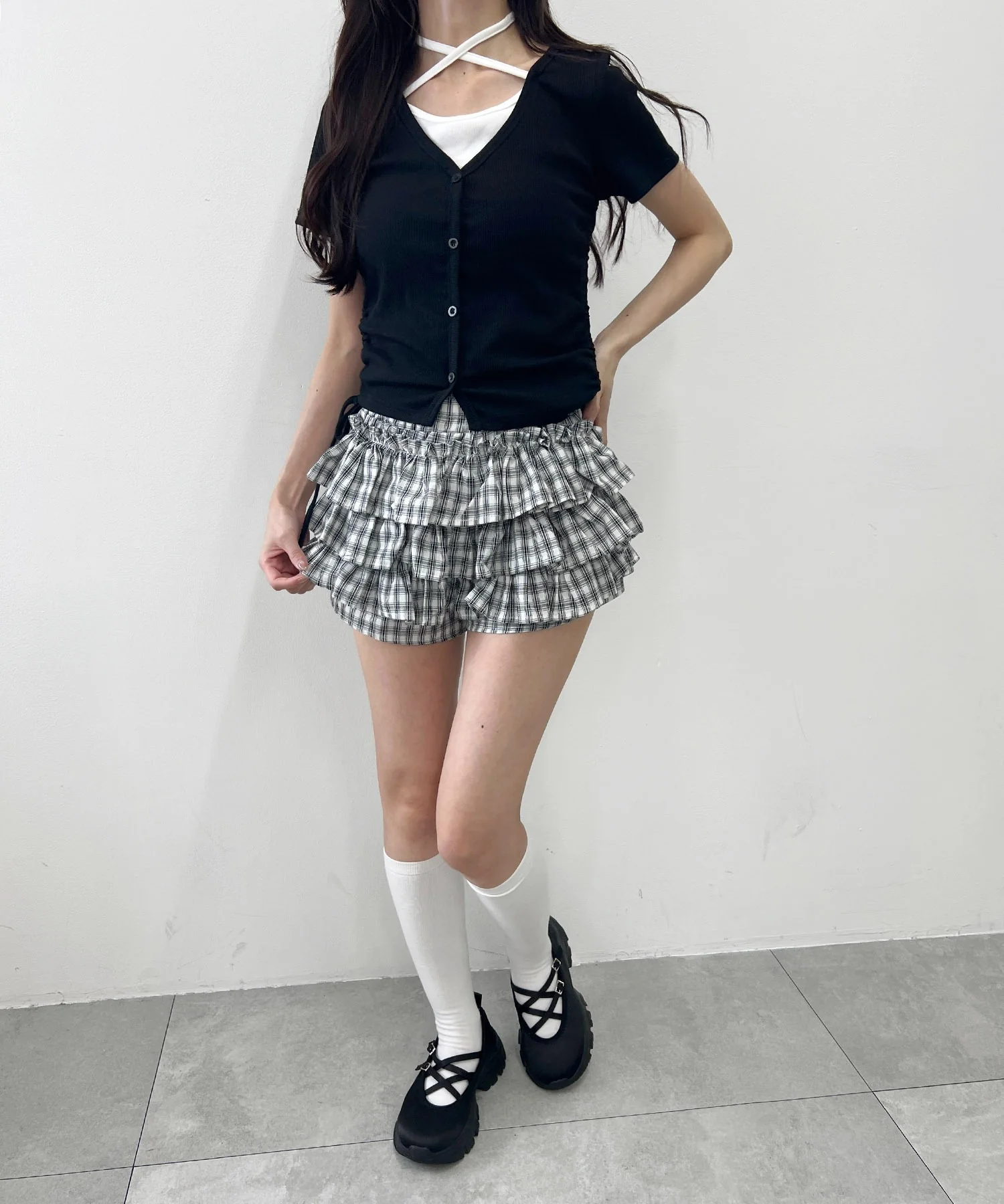 チェックフリルショートパンツ - Image 14