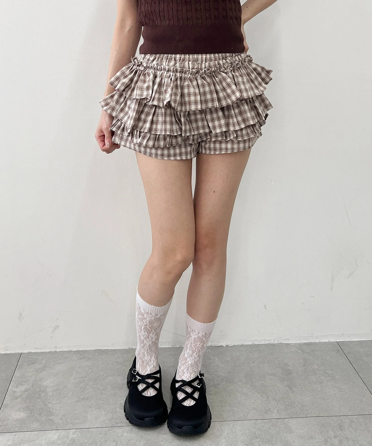 チェックフリルショートパンツ - Image 6