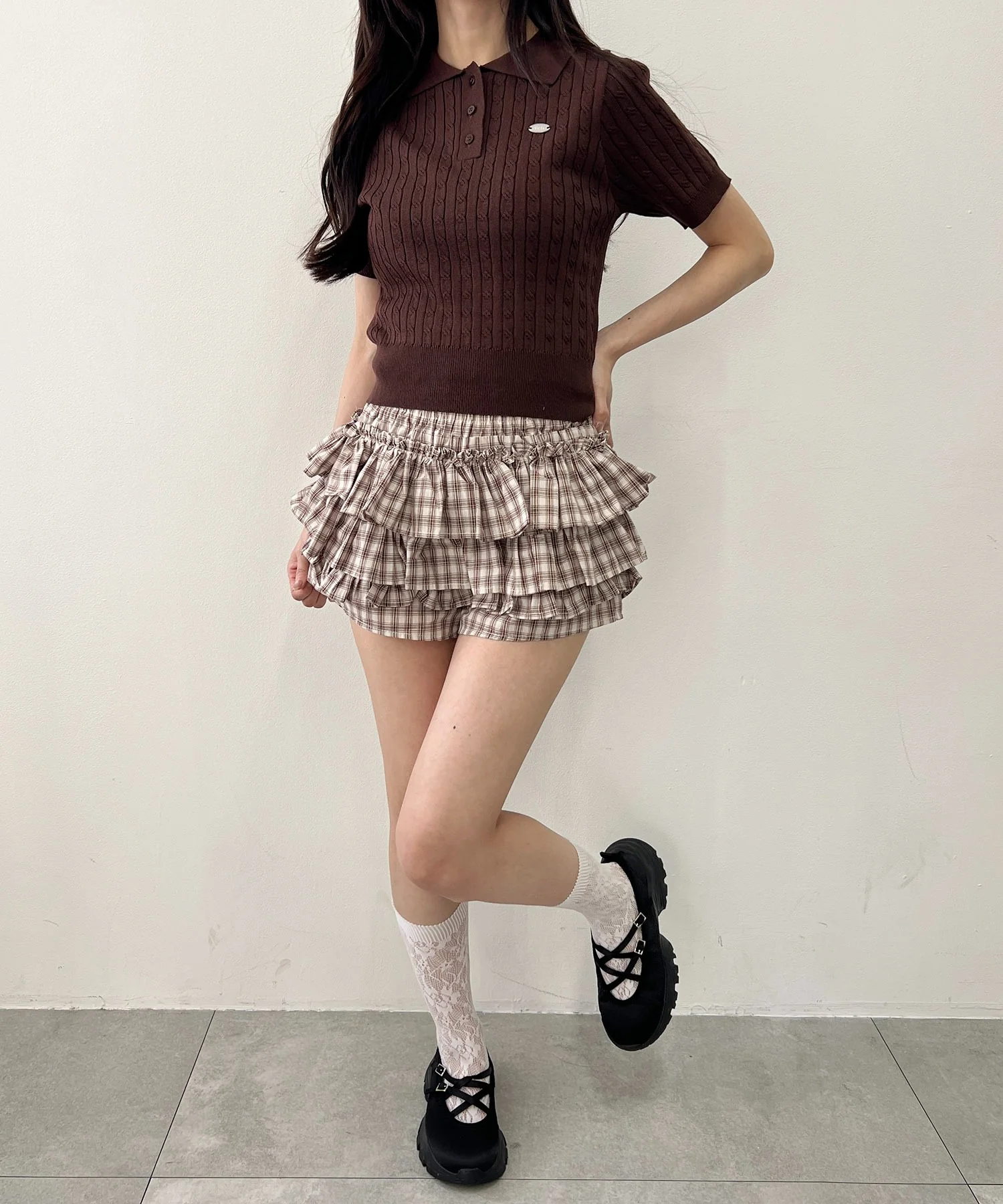 チェックフリルショートパンツ - Image 7