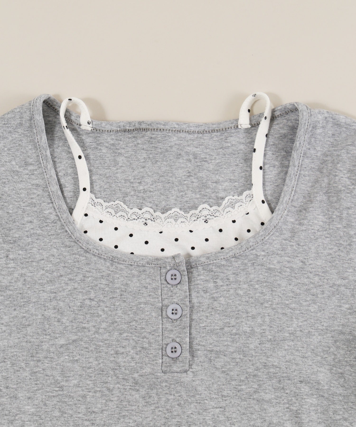 ドットキャミレイヤードTシャツ - Image 17