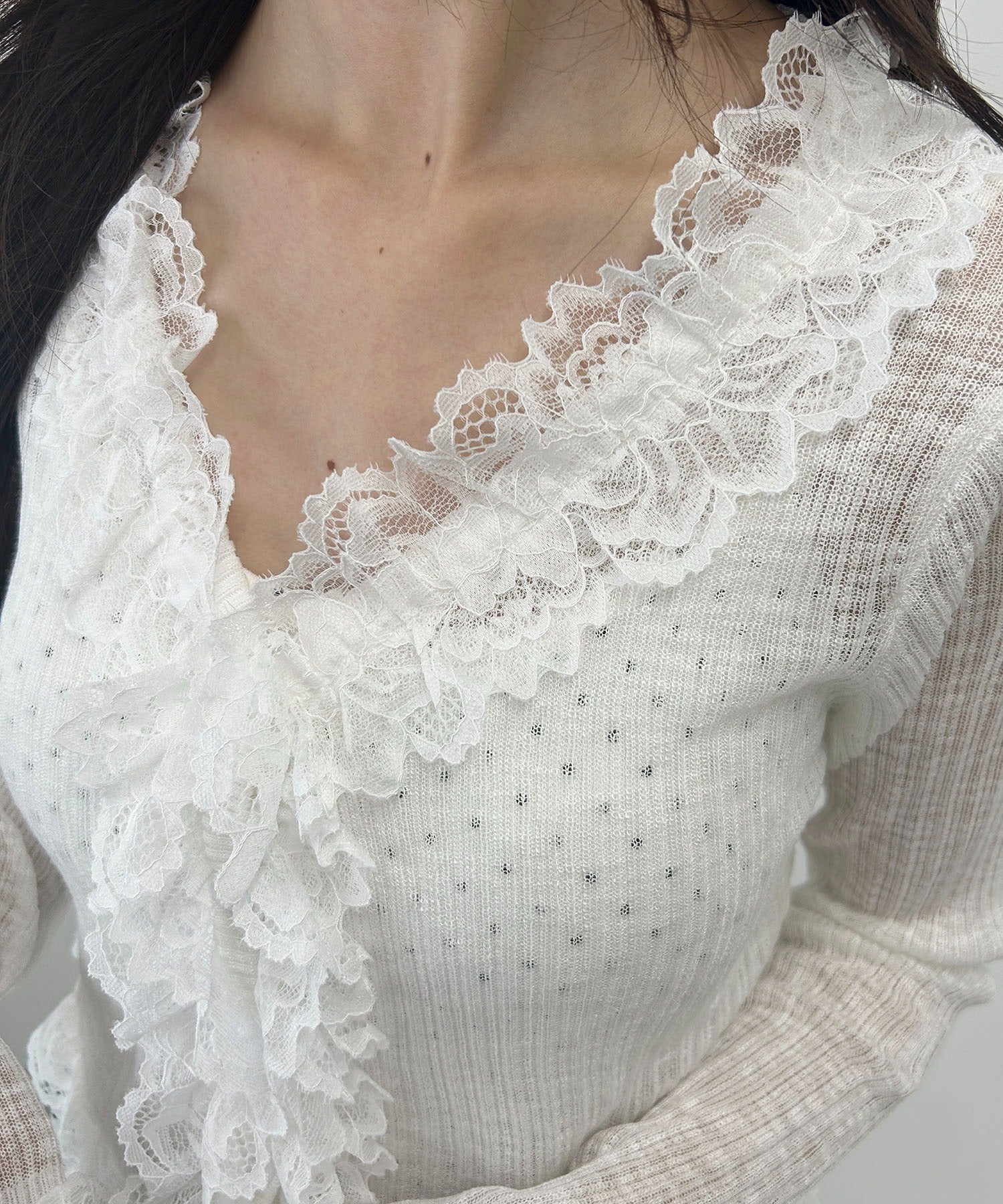 フリルレースシアーカーディガン - Image 17