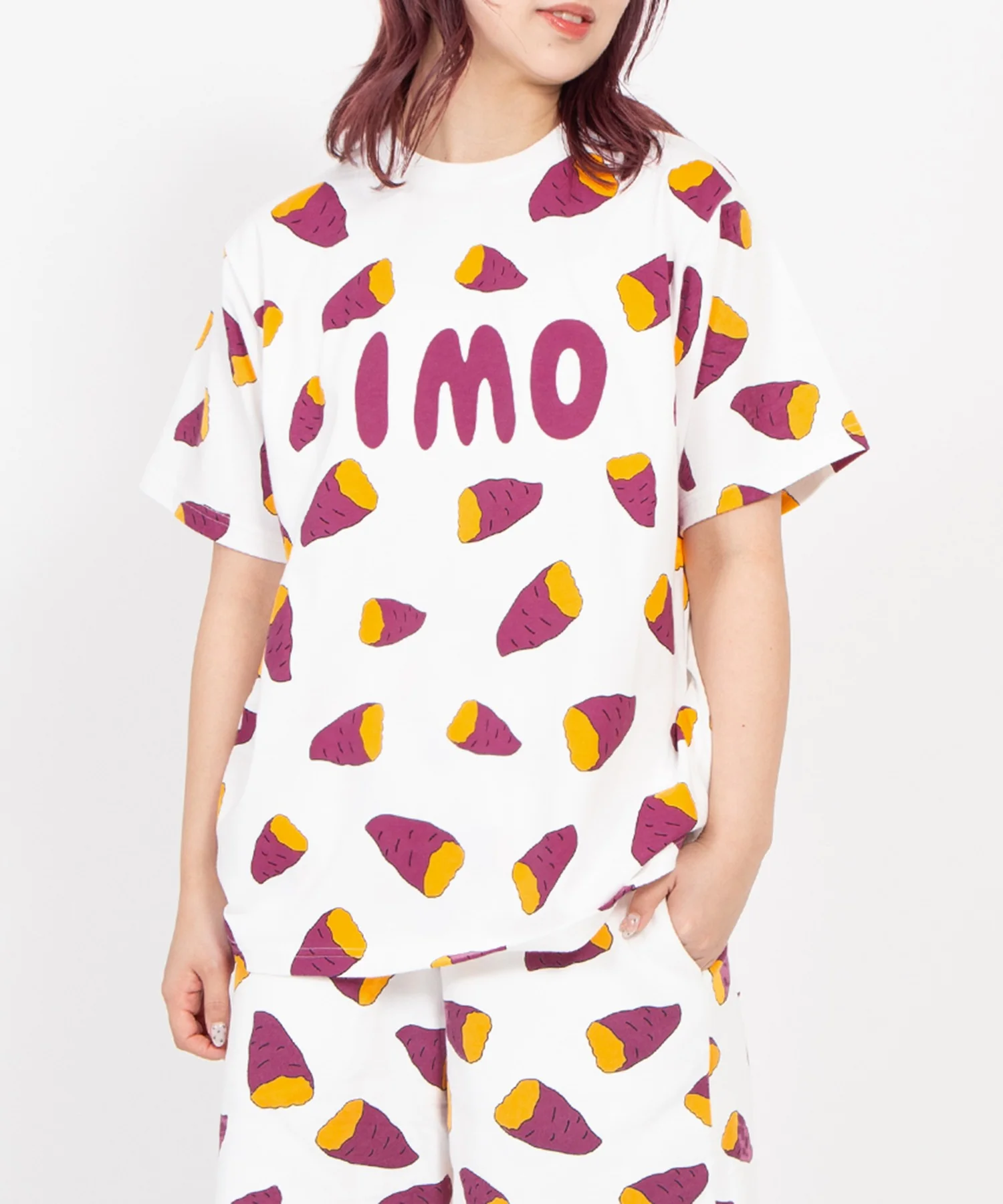 【新サイズ】フード総柄Tシャツ