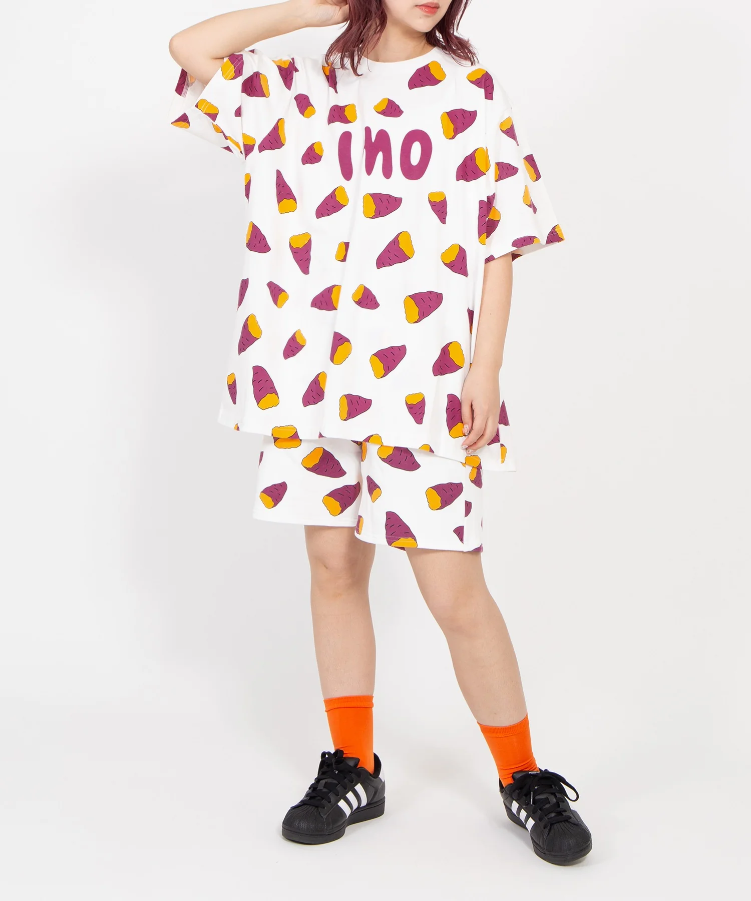 【新サイズ】フード総柄Tシャツ - Image 6