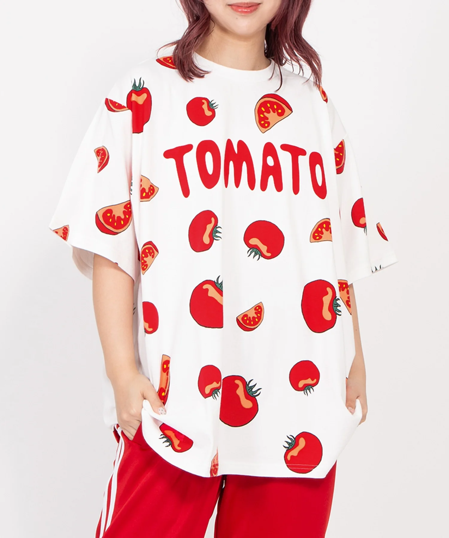 【新サイズ】フード総柄Tシャツ