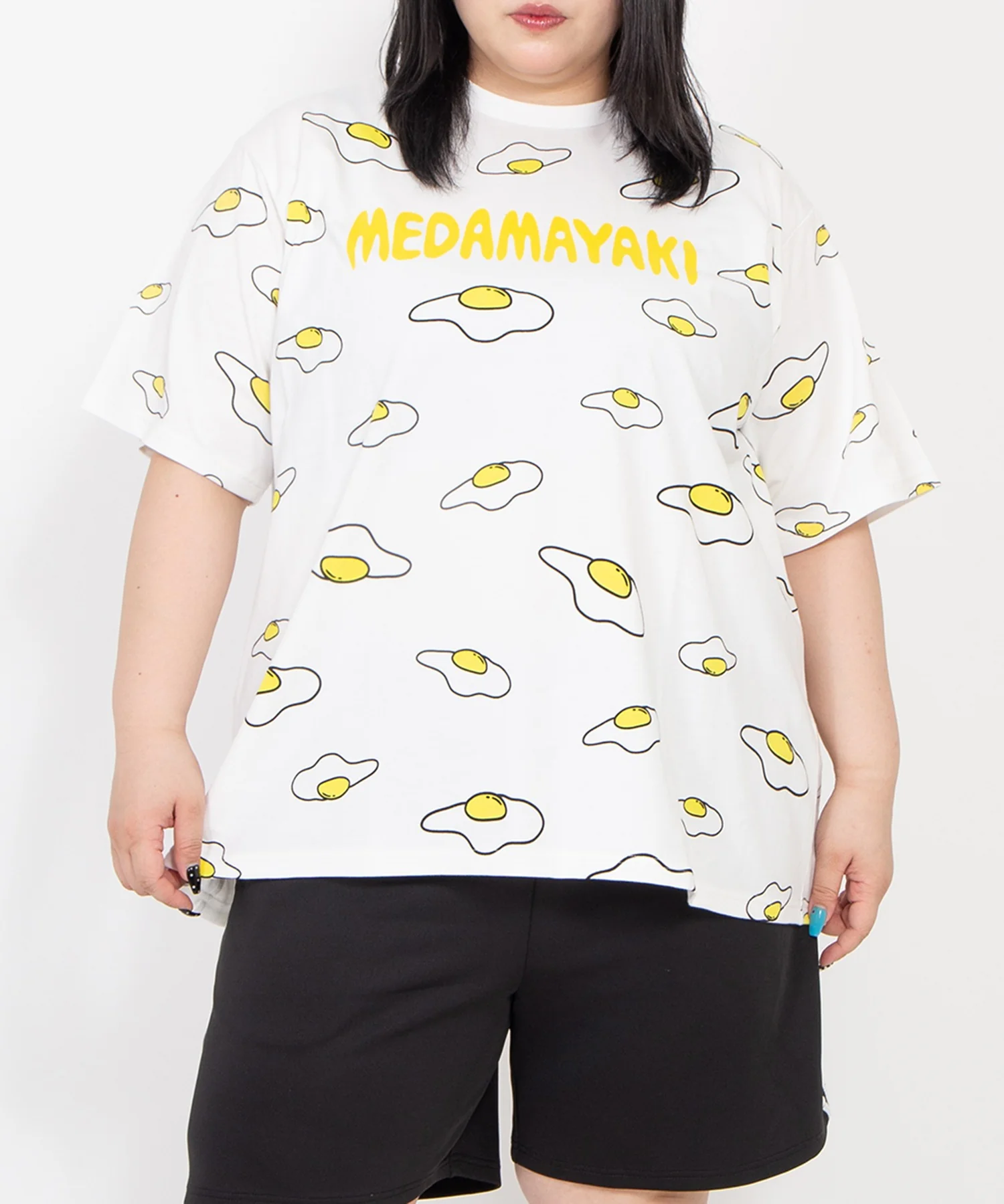 【新サイズ】目玉焼き総柄Tシャツ