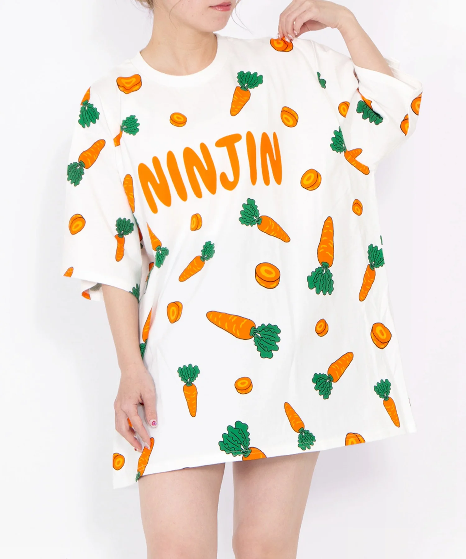 【新サイズ】フード総柄Tシャツ - Image 3