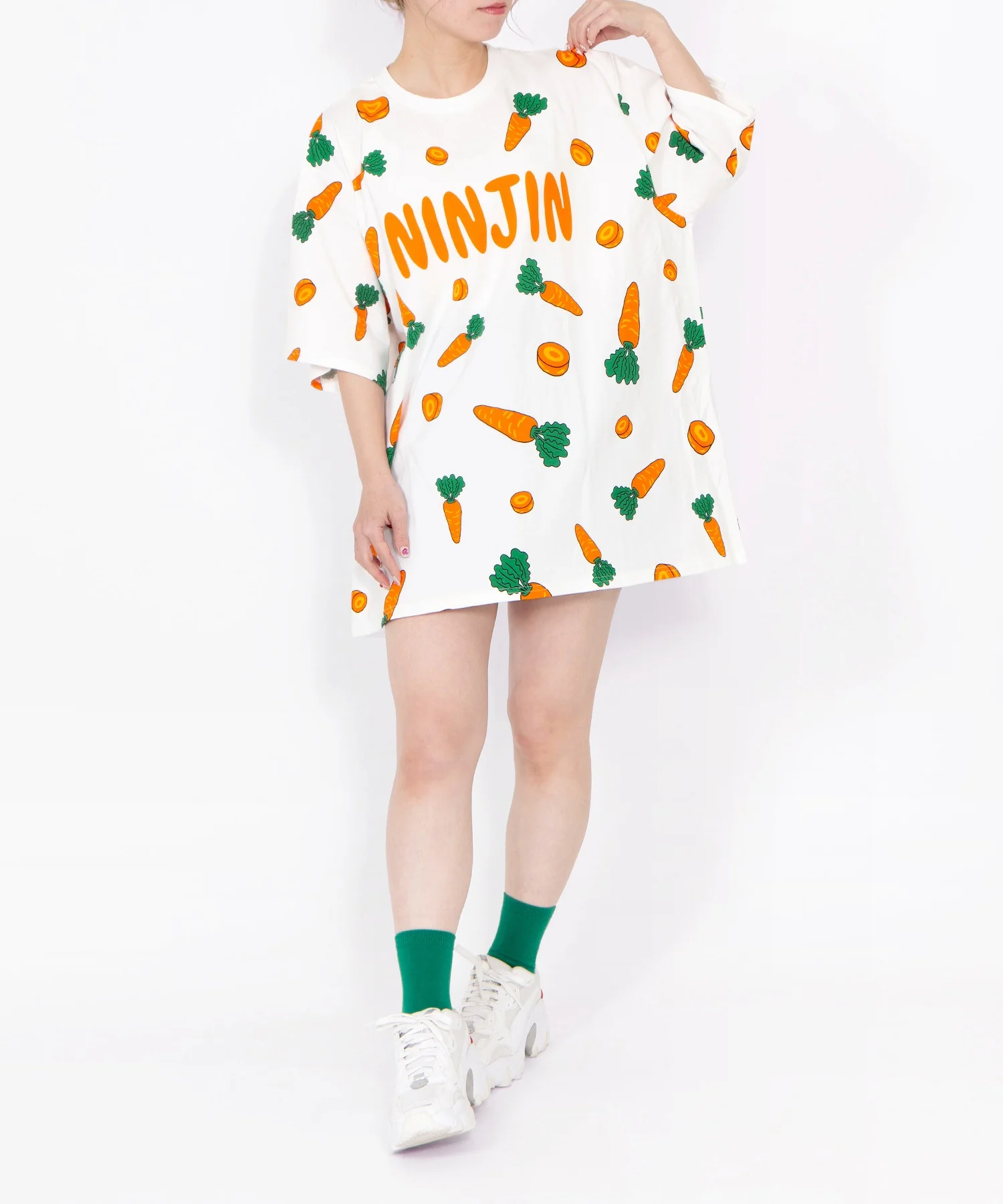 【新サイズ】フード総柄Tシャツ - Image 7