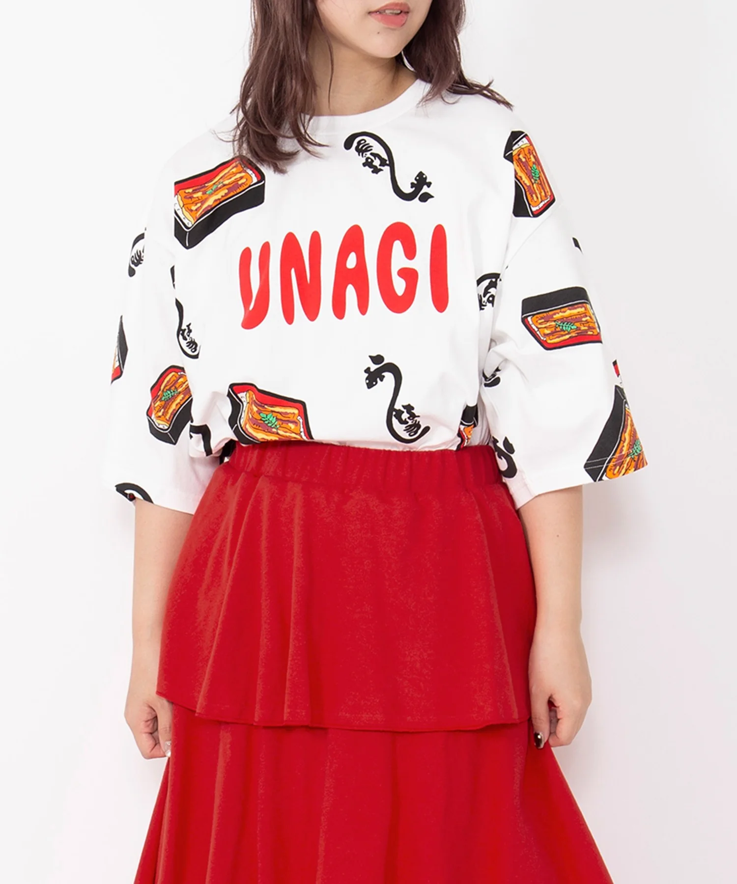 【新サイズ】うなぎ総柄Tシャツ - Image 5