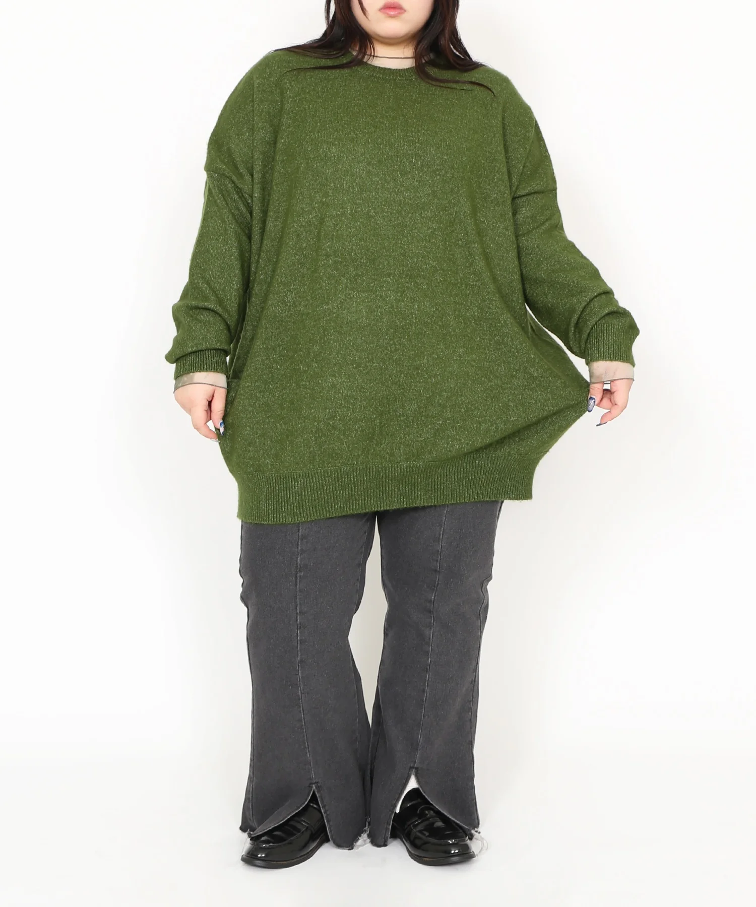 フロントスリットデニムフレアパンツ - Image 10