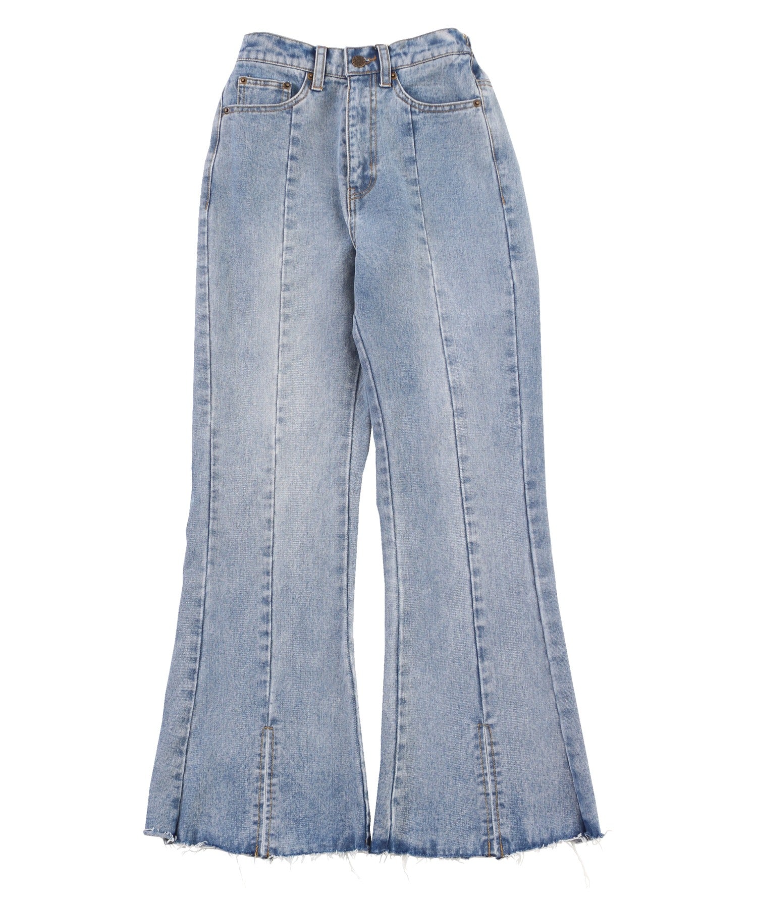 フロントスリットデニムフレアパンツ - Image 11