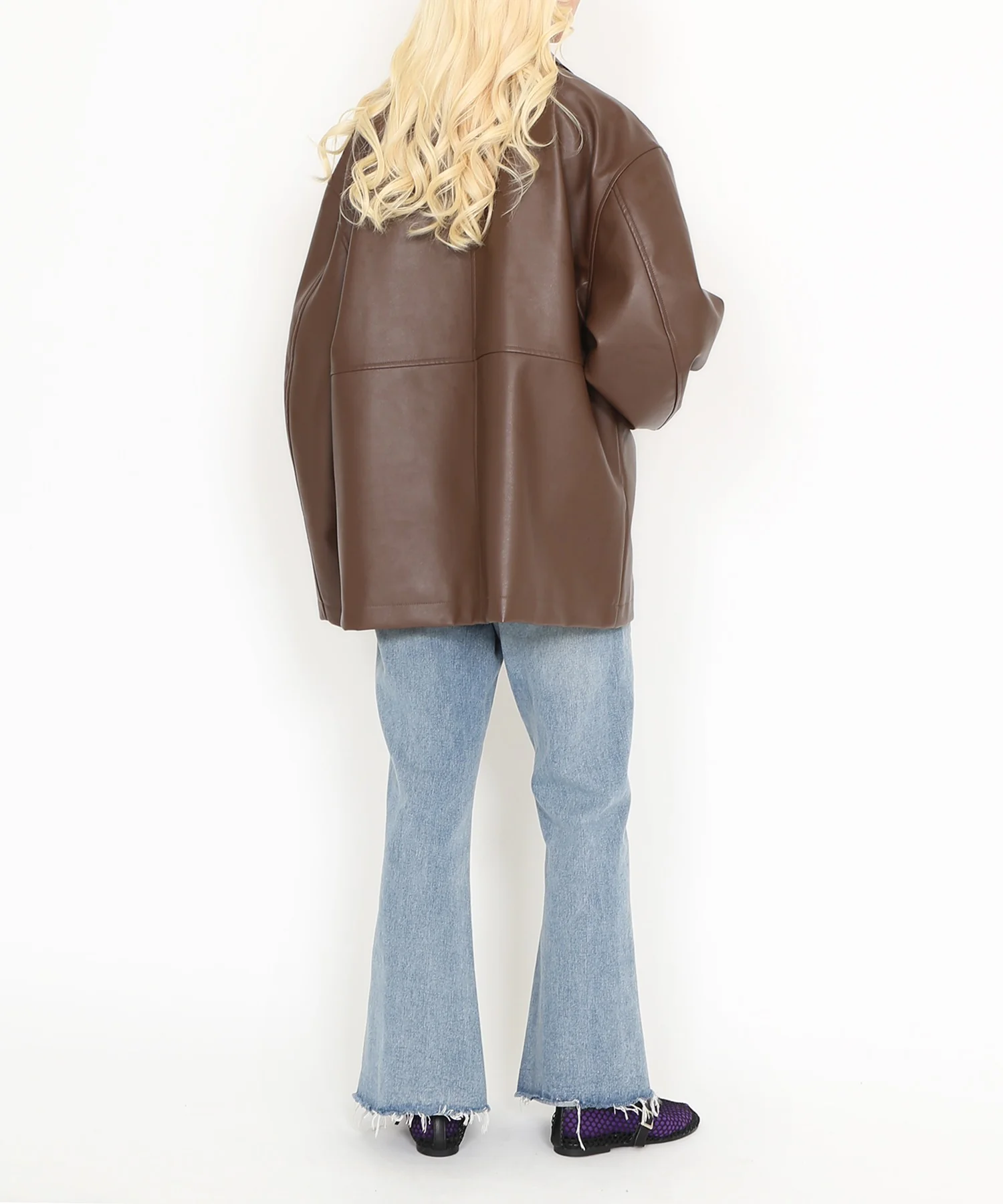 フロントスリットデニムフレアパンツ - Image 6