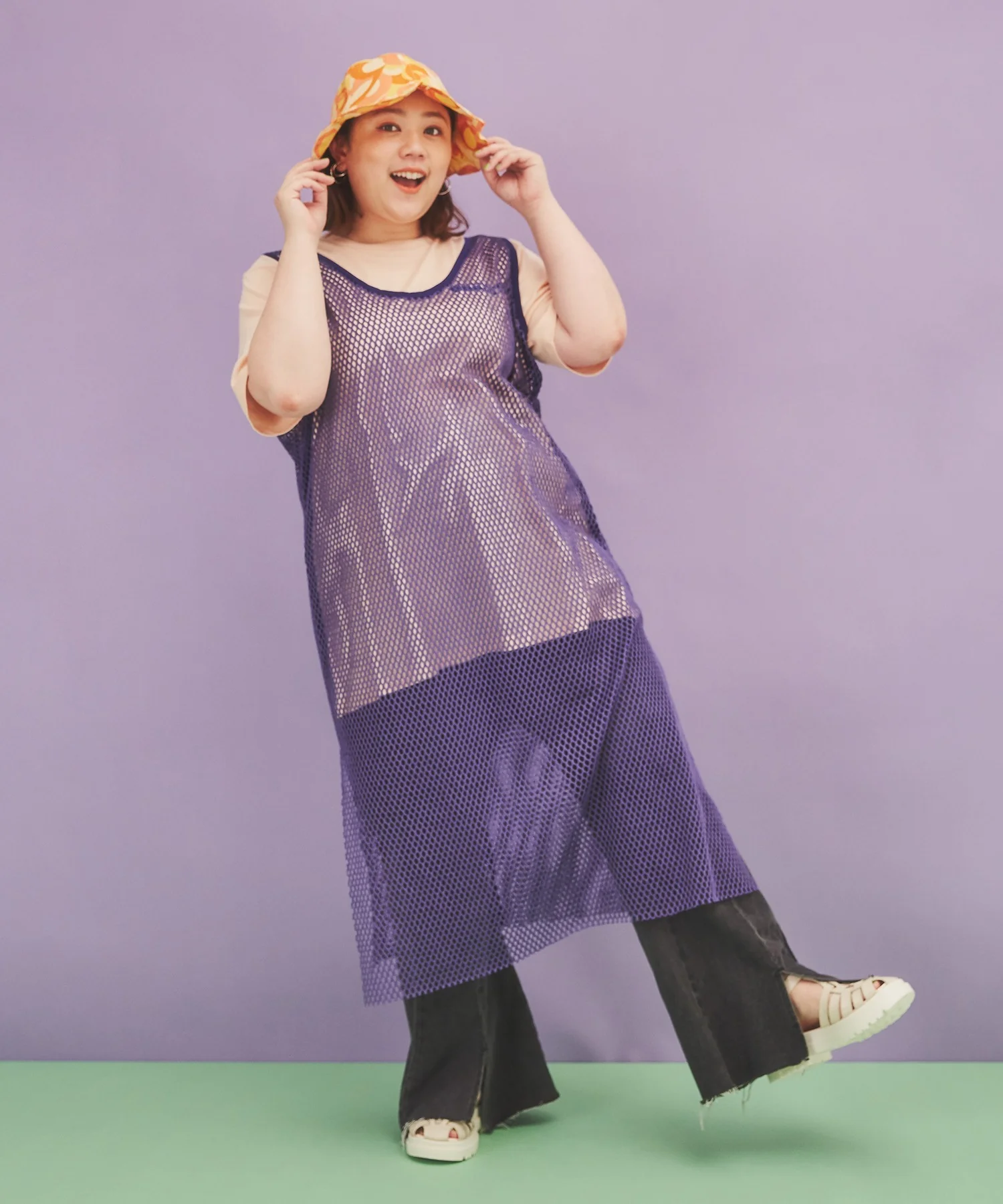 2WAYメッシュスリットワンピース - Image 5
