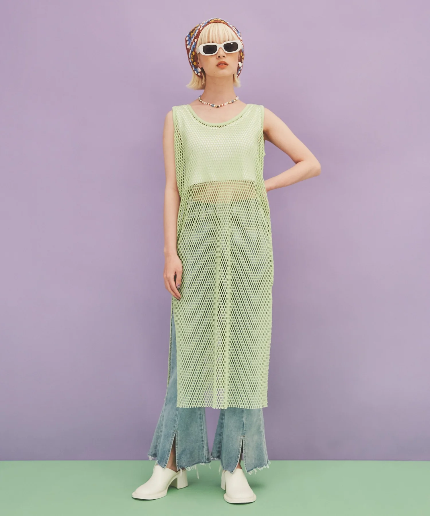2WAYメッシュスリットワンピース - Image 6
