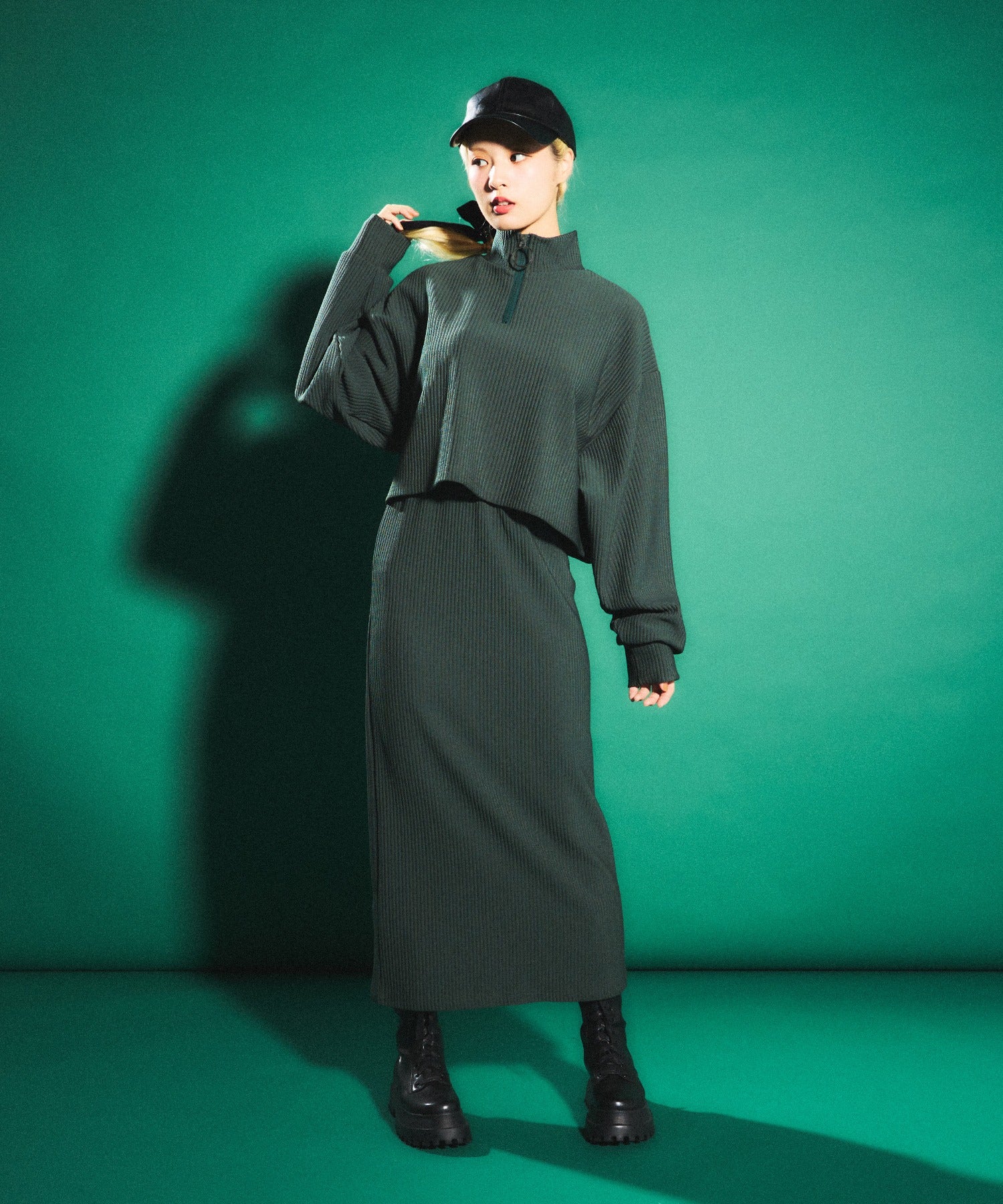 バックスリットロングスカート - Image 18