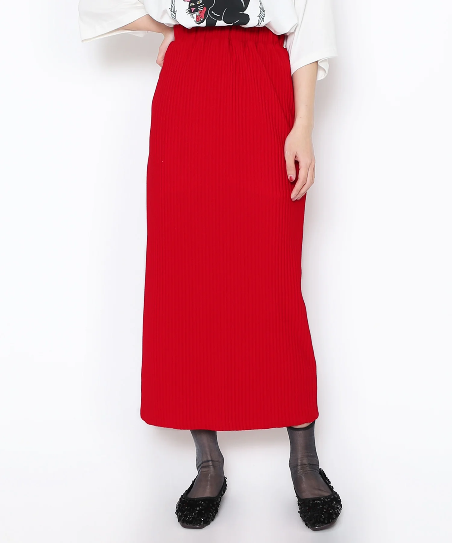 バックスリットロングスカート - Image 2