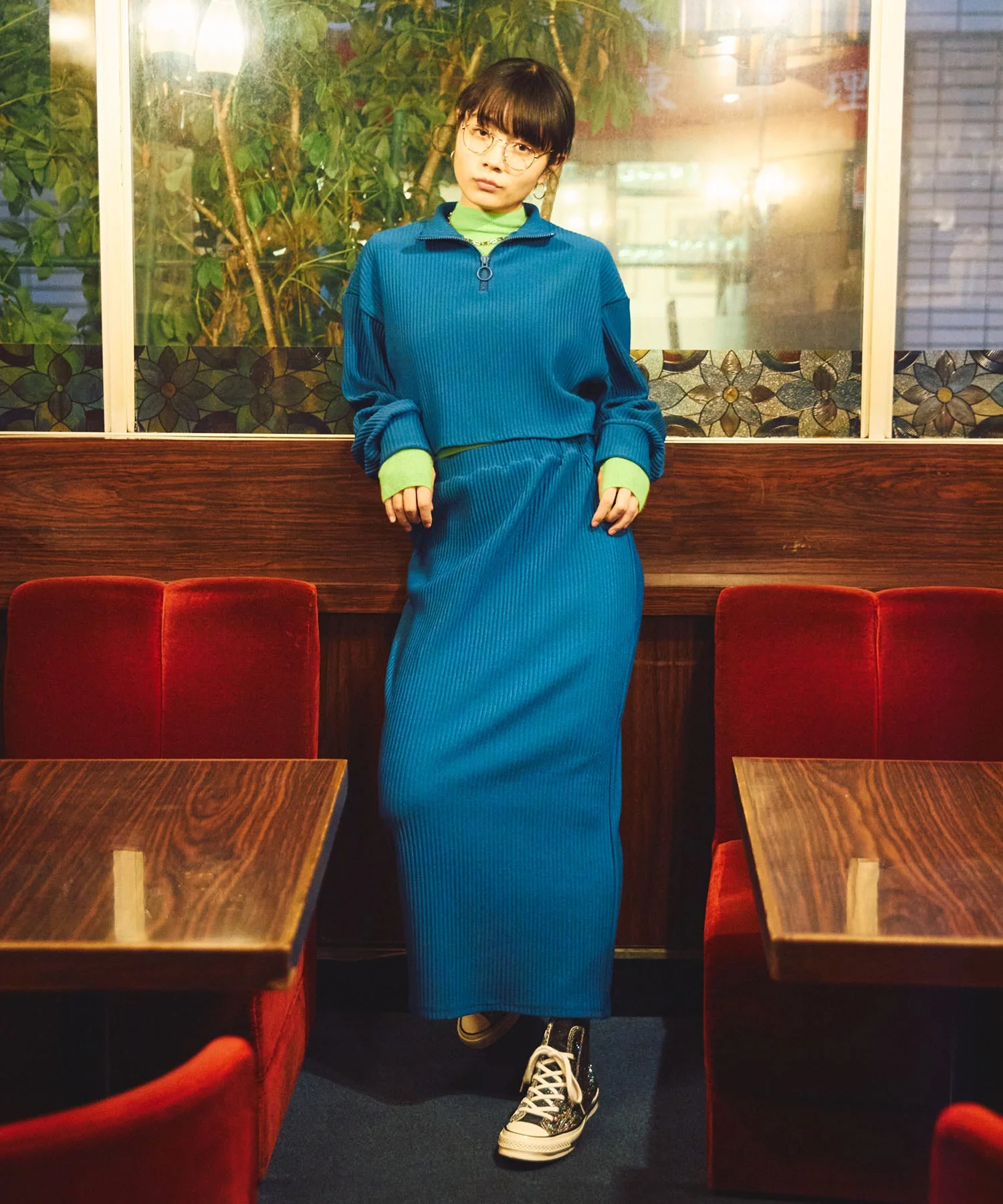 バックスリットロングスカート - Image 7
